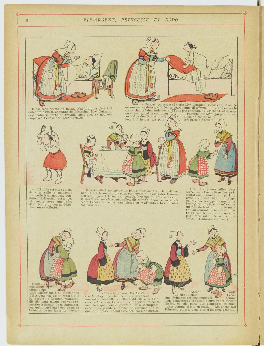 Bécassine – Bécassine en apprentissage (1919), page 11. Caumery & J.-P. Pinchon. Domaine public. Source gallica.bnf.fr / BnF.