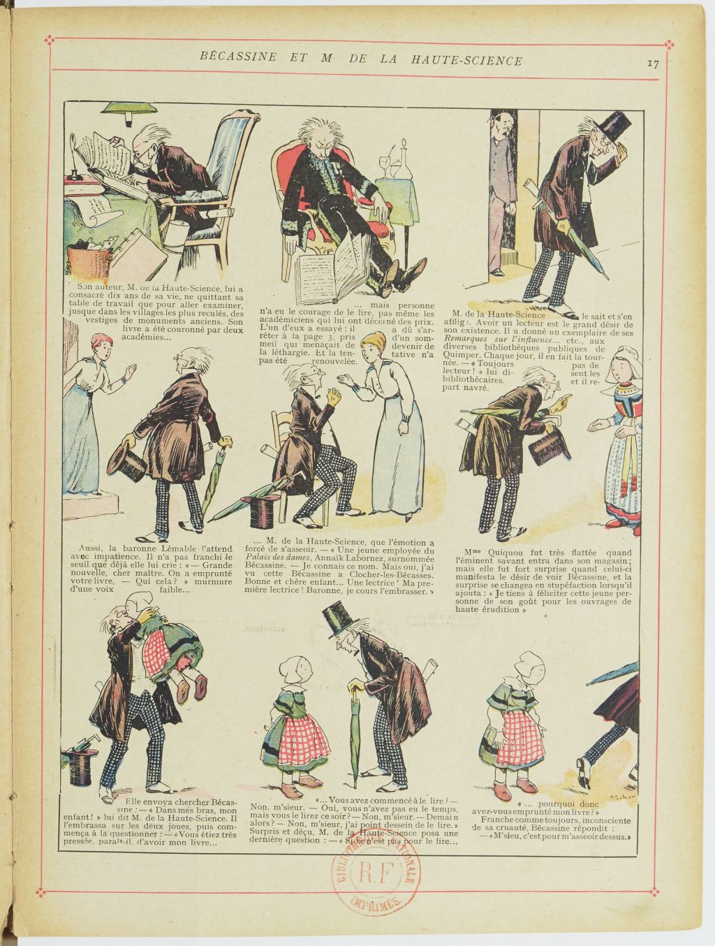 Bécassine – Bécassine en apprentissage (1919), page 20. Caumery & J.-P. Pinchon. Domaine public. Source gallica.bnf.fr / BnF.