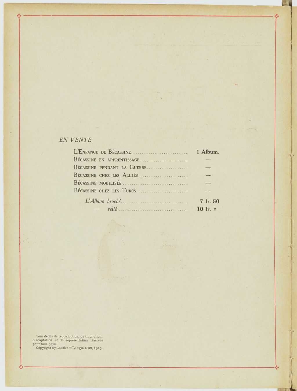 Bécassine – Bécassine en apprentissage (1919), page 3. Caumery & J.-P. Pinchon. Domaine public. Source gallica.bnf.fr / BnF.