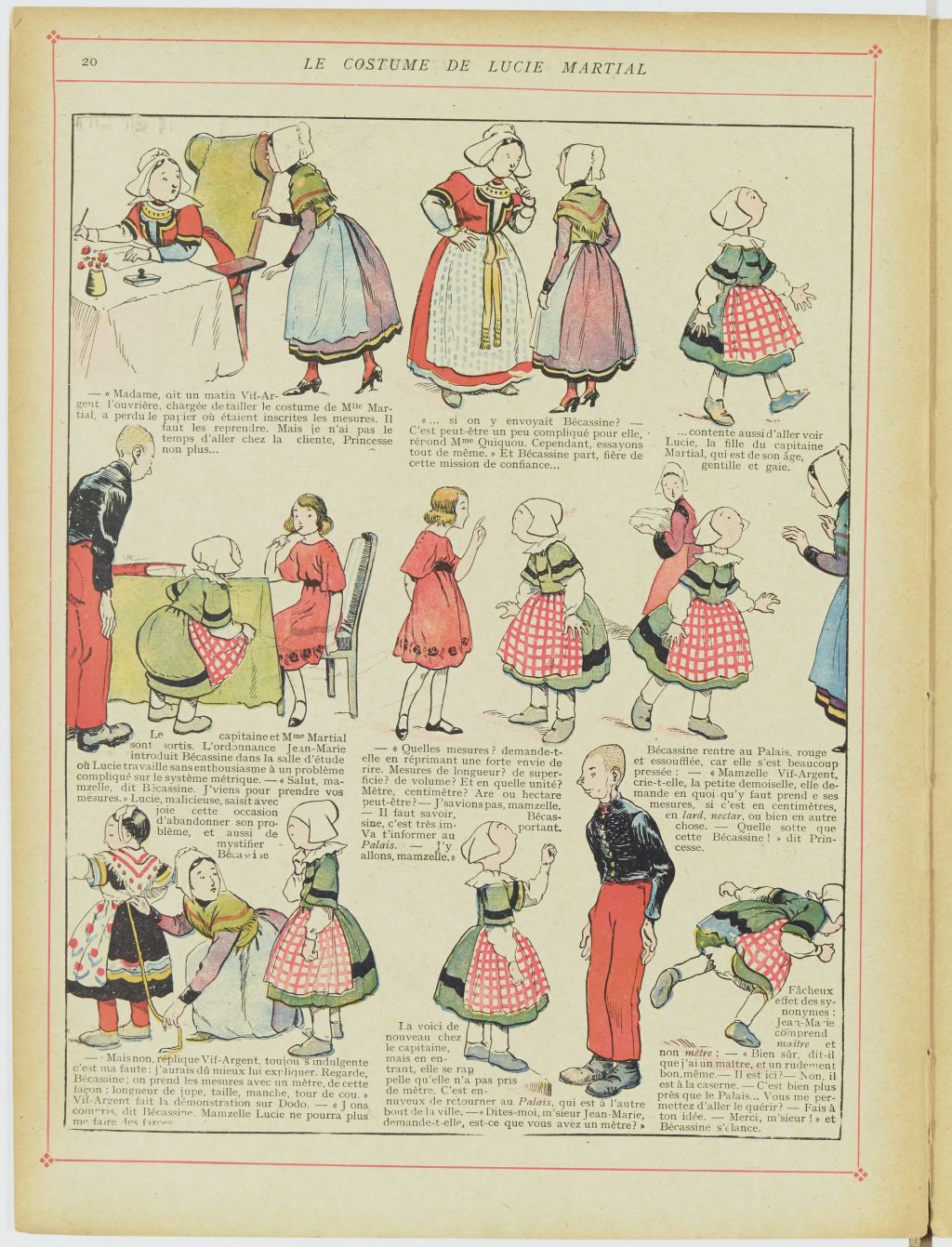 Bécassine – Bécassine en apprentissage (1919), page 23. Caumery & J.-P. Pinchon. Domaine public. Source gallica.bnf.fr / BnF.