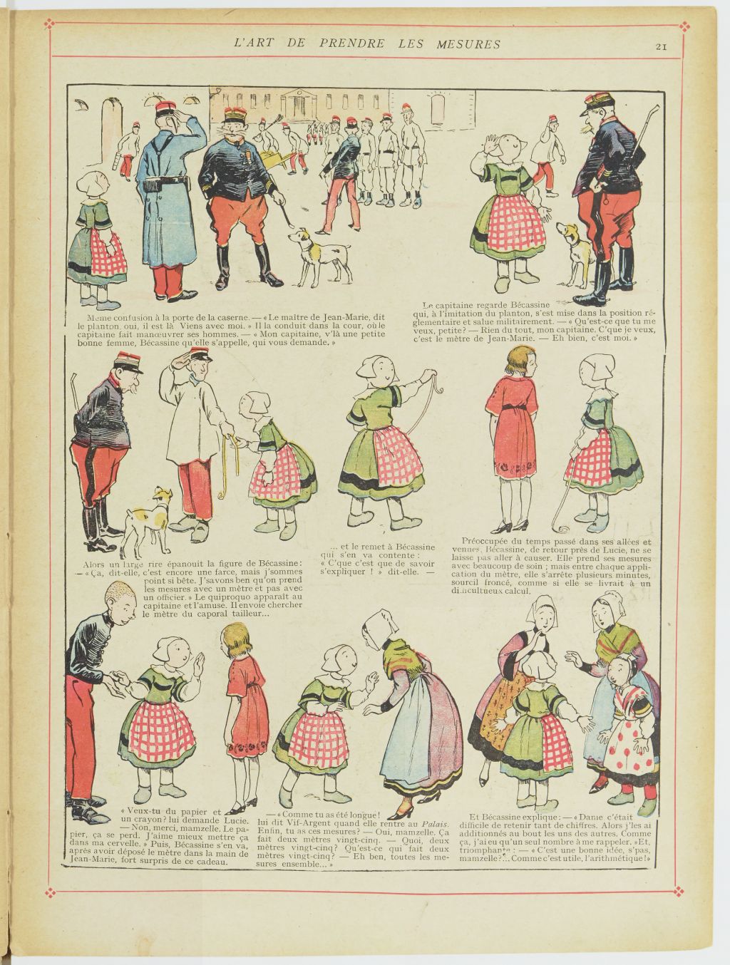 Bécassine – Bécassine en apprentissage (1919), page 24. Caumery & J.-P. Pinchon. Domaine public. Source gallica.bnf.fr / BnF.