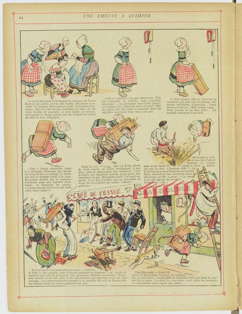 Bécassine – Bécassine en apprentissage (1919), page 27. Caumery & J.-P. Pinchon. Domaine public. Source gallica.bnf.fr / BnF.