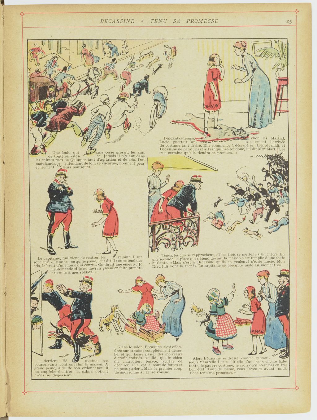Bécassine – Bécassine en apprentissage (1919), page 28. Caumery & J.-P. Pinchon. Domaine public. Source gallica.bnf.fr / BnF.