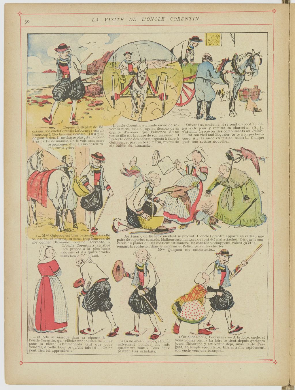 Bécassine – Bécassine en apprentissage (1919), page 33. Caumery & J.-P. Pinchon. Domaine public. Source gallica.bnf.fr / BnF.