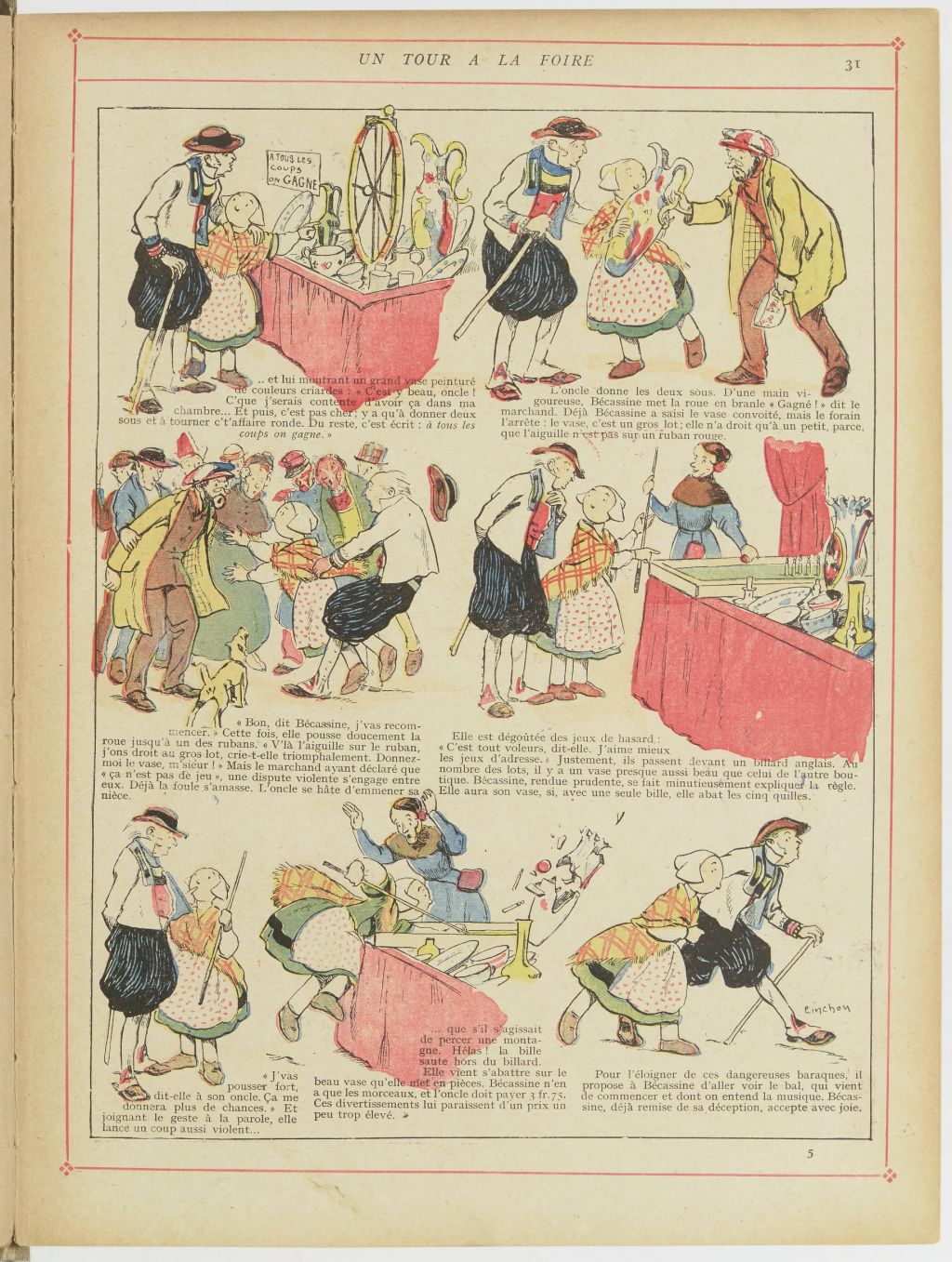 Bécassine – Bécassine en apprentissage (1919), page 34. Caumery & J.-P. Pinchon. Domaine public. Source gallica.bnf.fr / BnF.