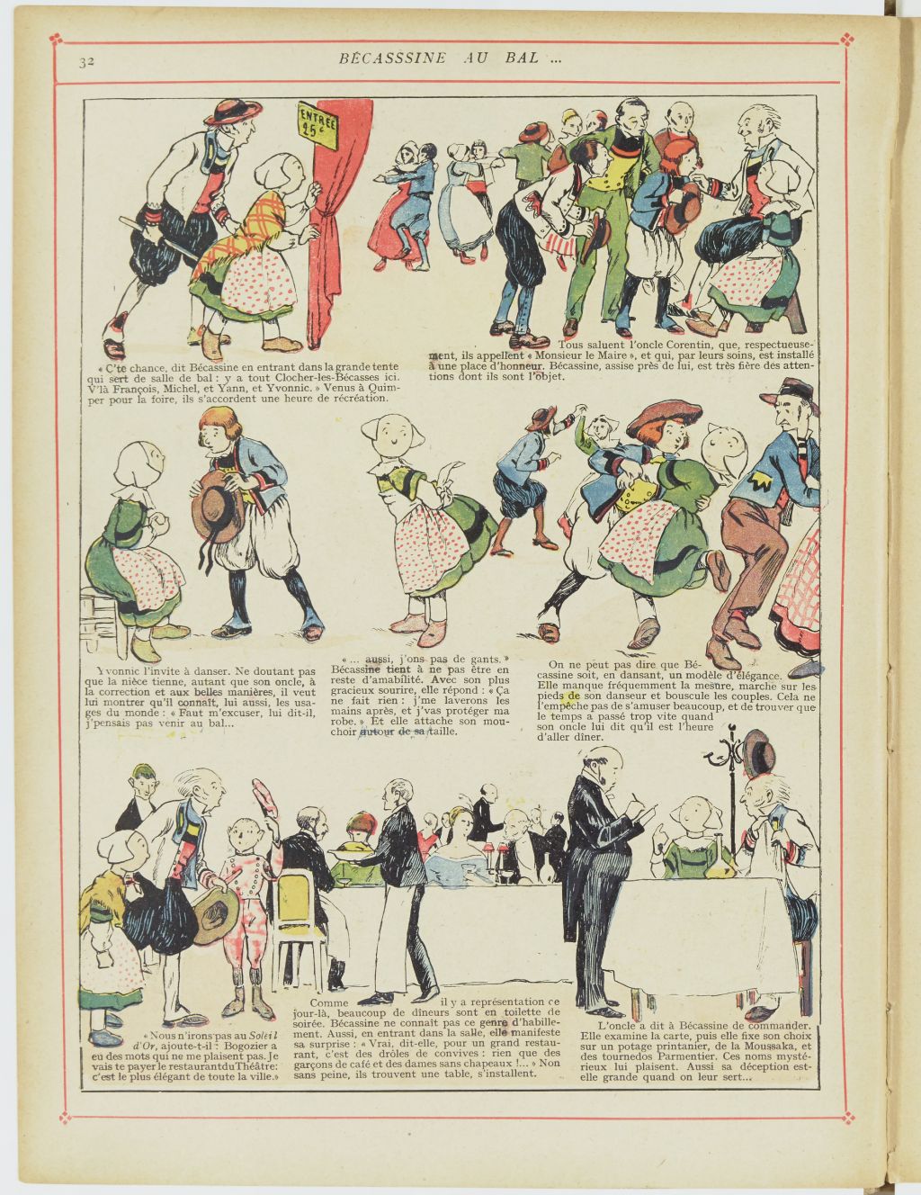 Bécassine – Bécassine en apprentissage (1919), page 35. Caumery & J.-P. Pinchon. Domaine public. Source gallica.bnf.fr / BnF.