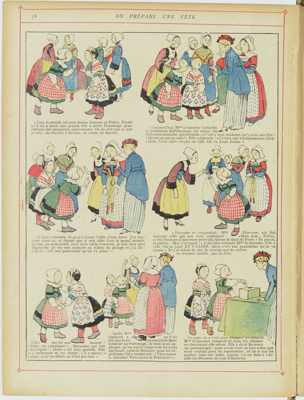 Bécassine – Bécassine en apprentissage (1919), page 41. Caumery & J.-P. Pinchon. Domaine public. Source gallica.bnf.fr / BnF.