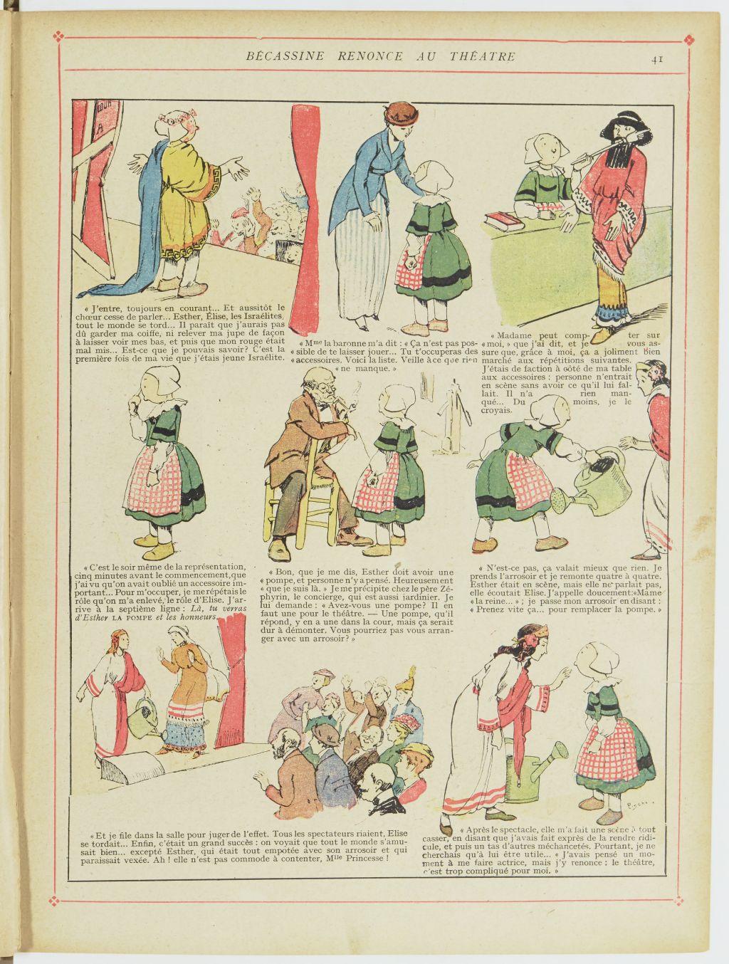 Bécassine – Bécassine en apprentissage (1919), page 44. Caumery & J.-P. Pinchon. Domaine public. Source gallica.bnf.fr / BnF.