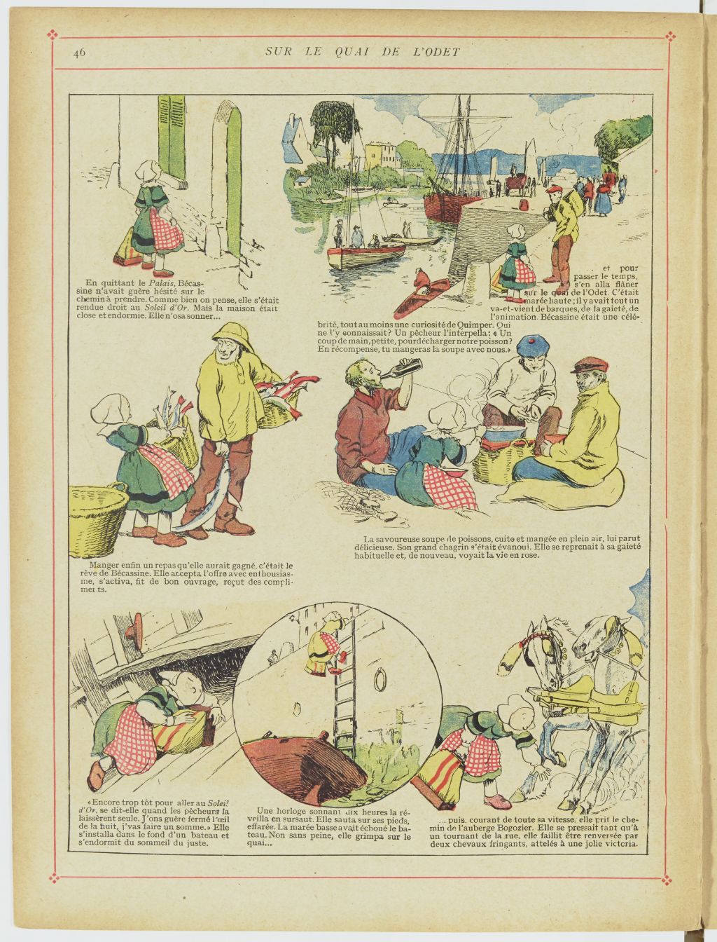 Bécassine – Bécassine en apprentissage (1919), page 49. Caumery & J.-P. Pinchon. Domaine public. Source gallica.bnf.fr / BnF.