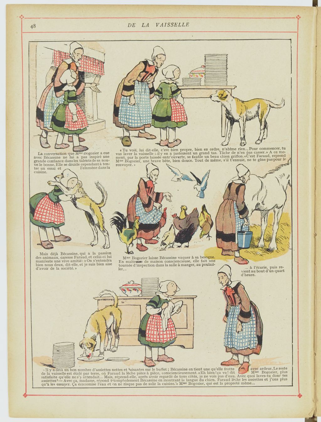 Bécassine – Bécassine en apprentissage (1919), page 51. Caumery & J.-P. Pinchon. Domaine public. Source gallica.bnf.fr / BnF.