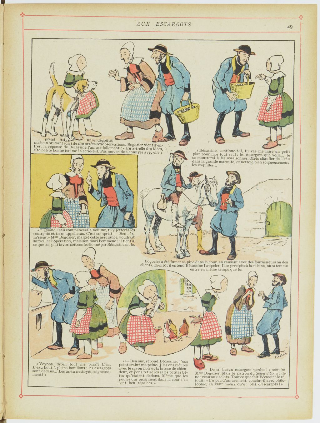 Bécassine – Bécassine en apprentissage (1919), page 52. Caumery & J.-P. Pinchon. Domaine public. Source gallica.bnf.fr / BnF.