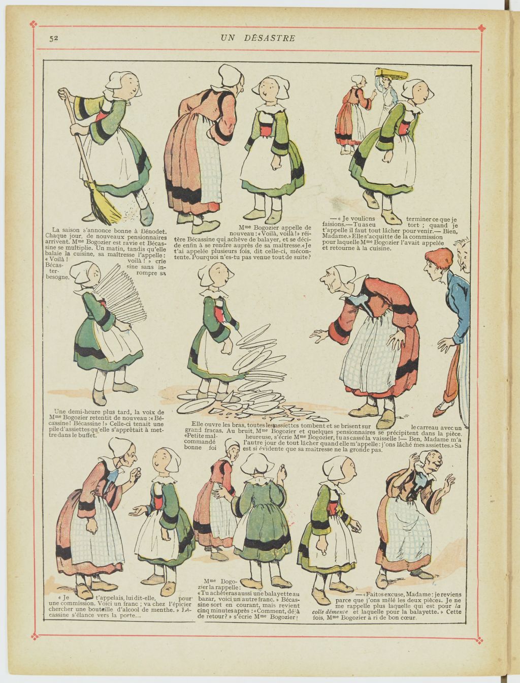 Bécassine – Bécassine en apprentissage (1919), page 55. Caumery & J.-P. Pinchon. Domaine public. Source gallica.bnf.fr / BnF.