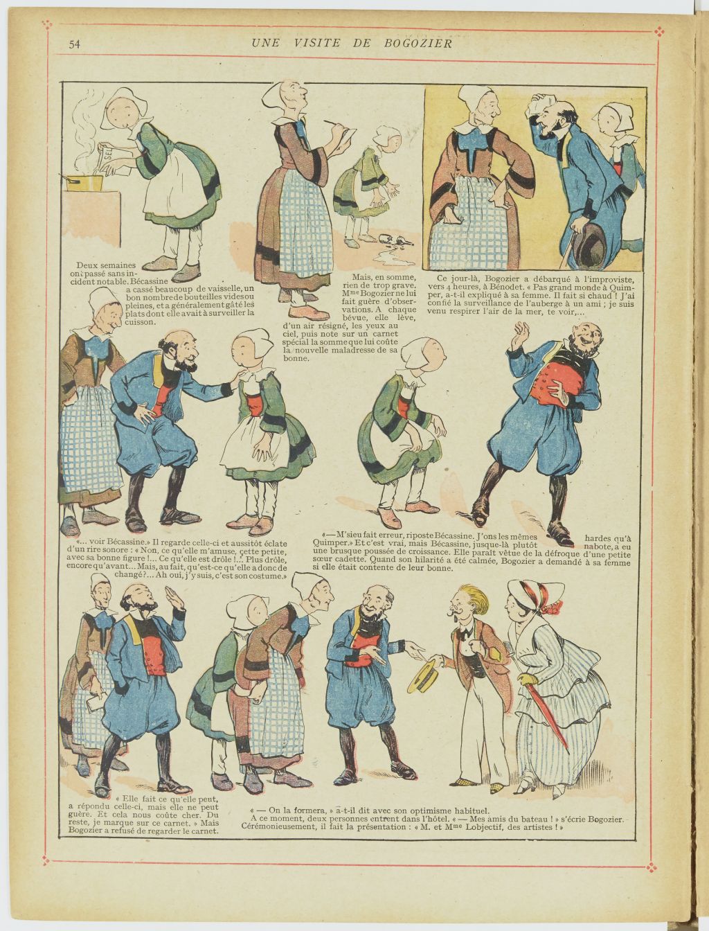 Bécassine – Bécassine en apprentissage (1919), page 57. Caumery & J.-P. Pinchon. Domaine public. Source gallica.bnf.fr / BnF.