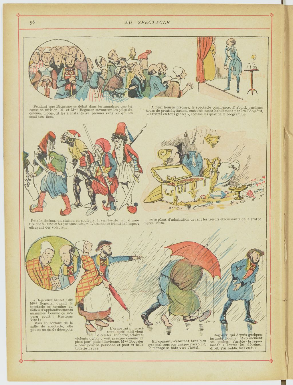 Bécassine – Bécassine en apprentissage (1919), page 61. Caumery & J.-P. Pinchon. Domaine public. Source gallica.bnf.fr / BnF.