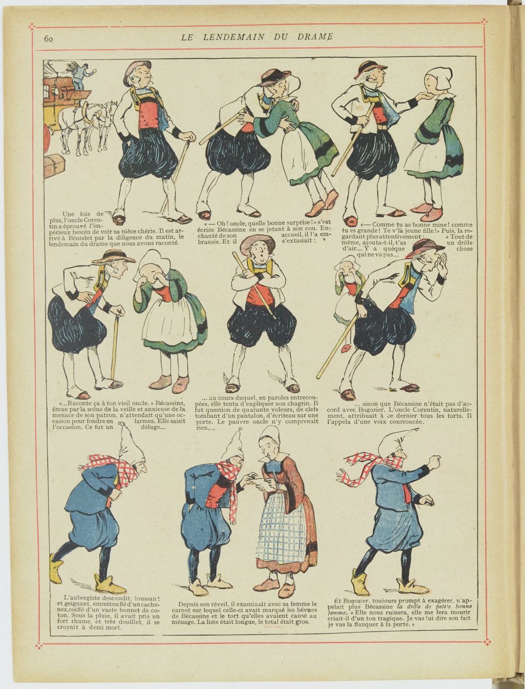Bécassine – Bécassine en apprentissage (1919), page 63. Caumery & J.-P. Pinchon. Domaine public. Source gallica.bnf.fr / BnF.