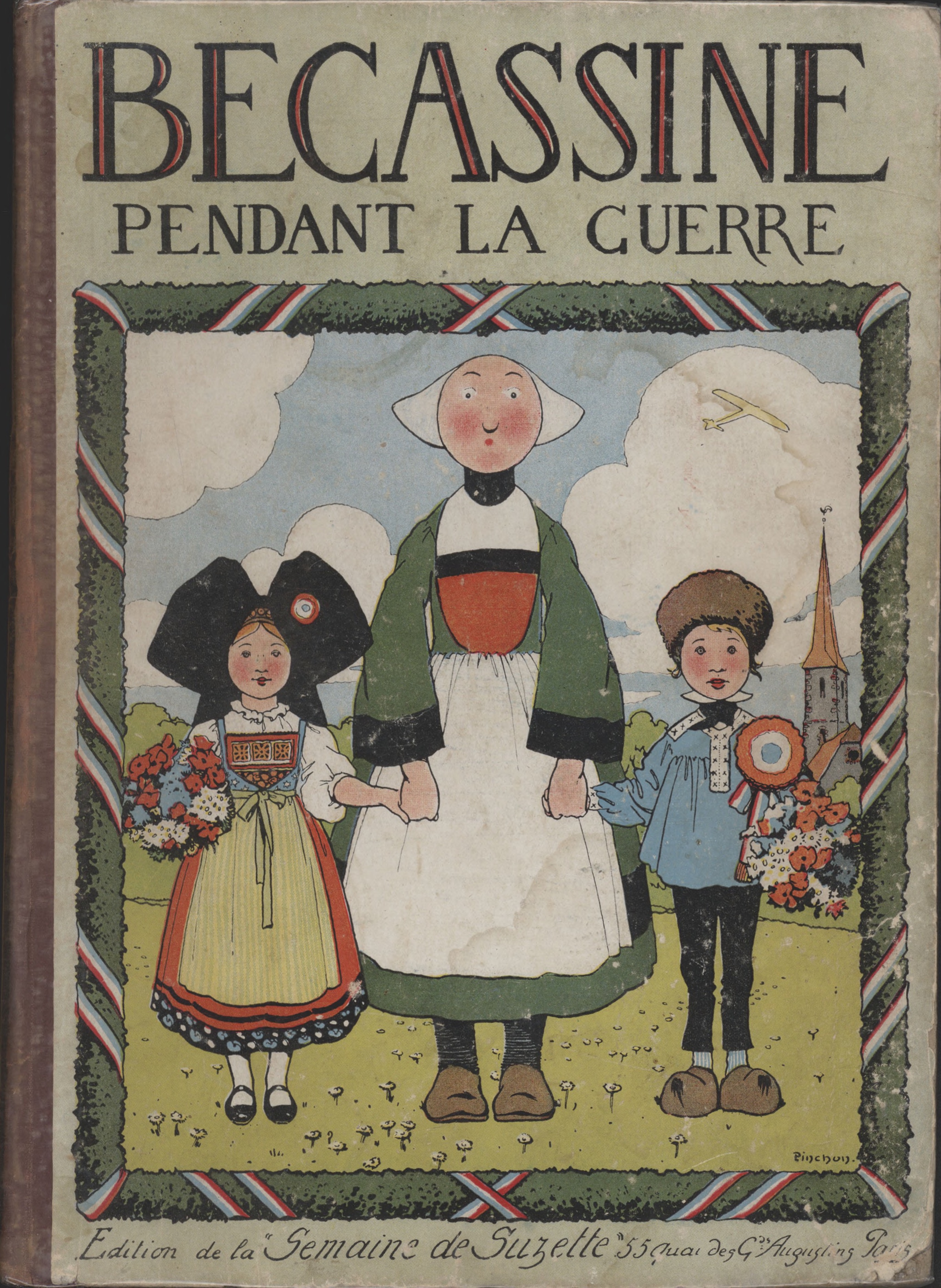 Bécassine – Bécassine pendant la guerre (1916), page 1. Caumery & J.-P. Pinchon. Domaine public.
