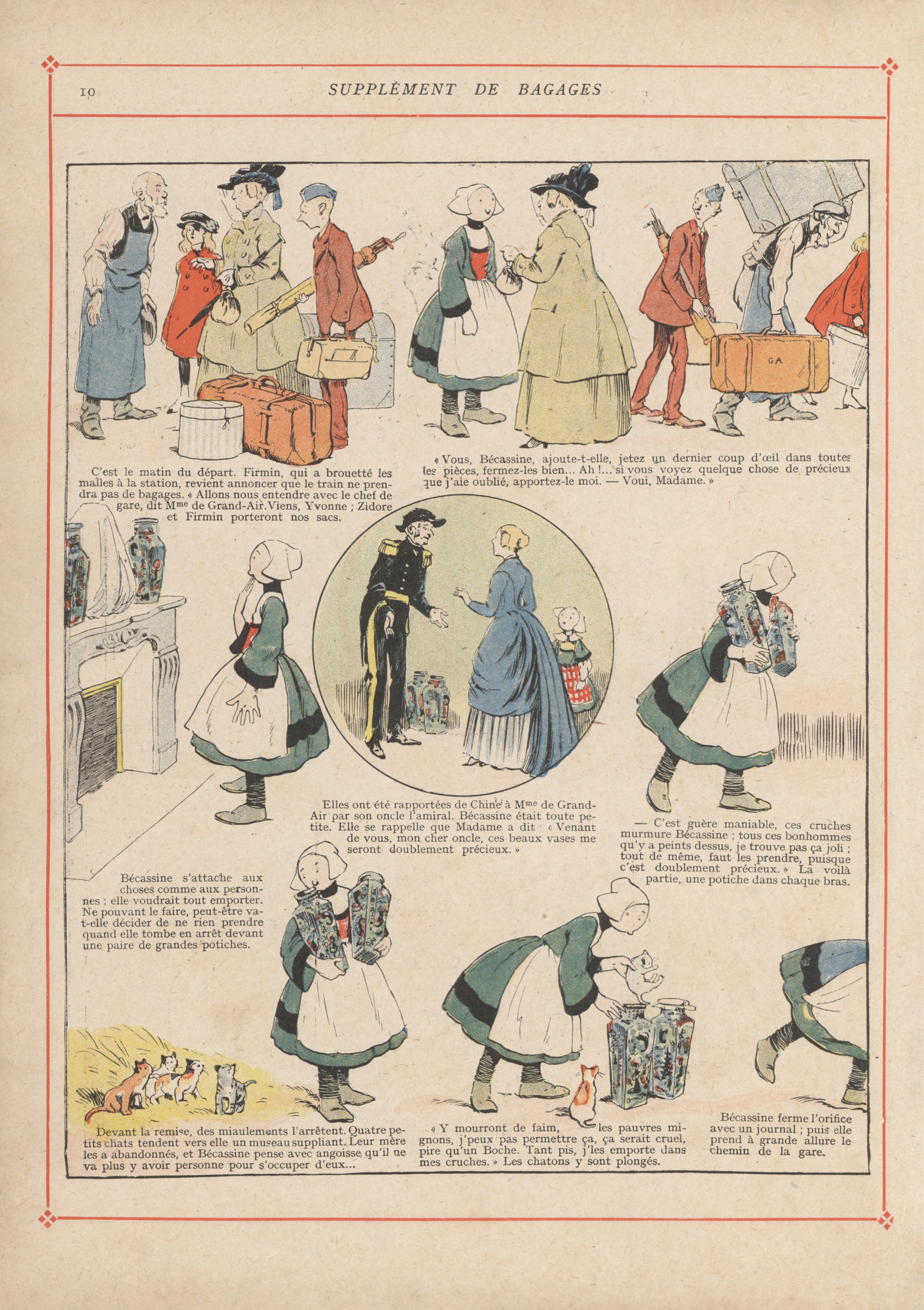 Bécassine – Bécassine pendant la guerre (1916), page 13. Caumery & J.-P. Pinchon. Domaine public.