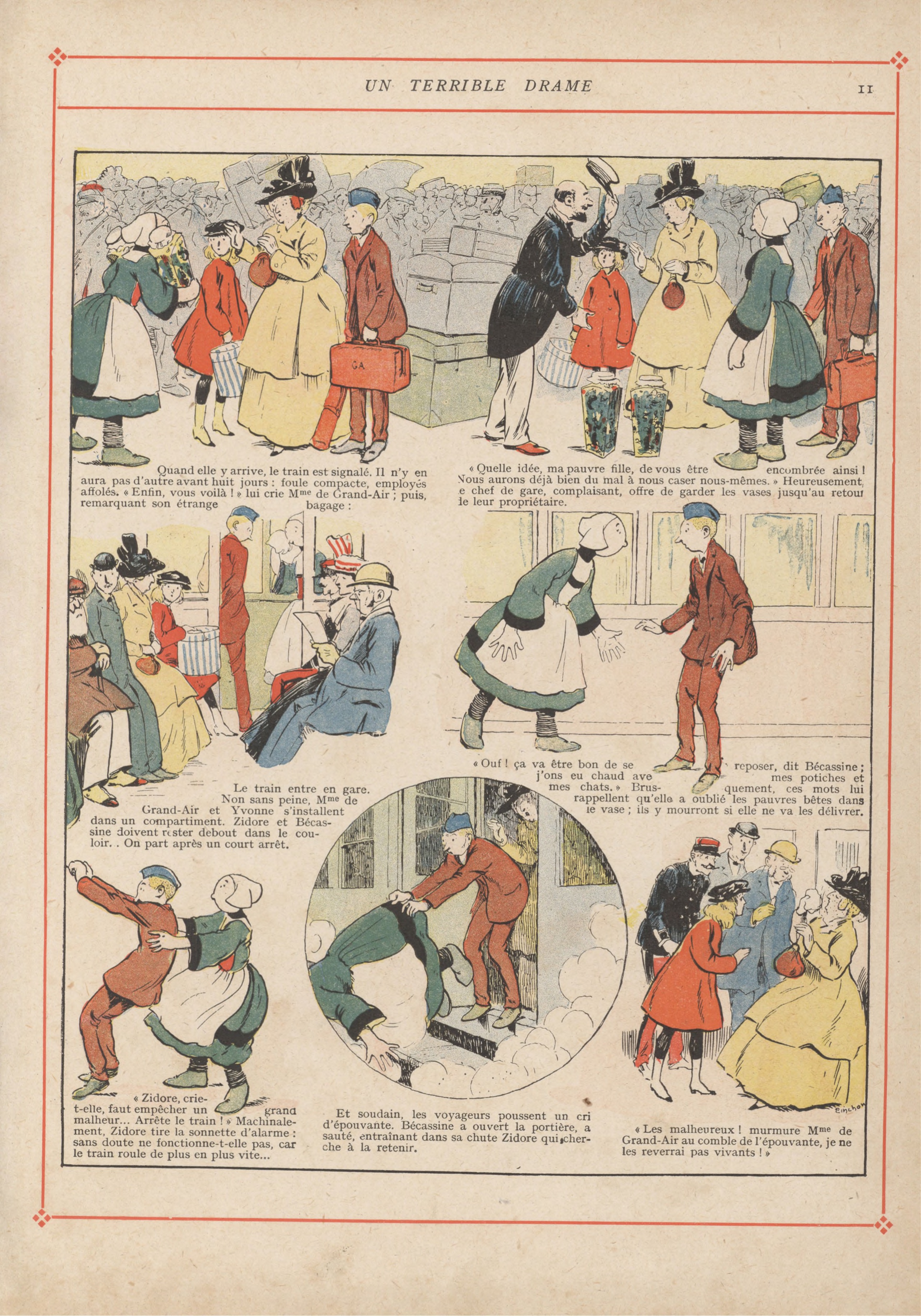 Bécassine – Bécassine pendant la guerre (1916), page 14. Caumery & J.-P. Pinchon. Domaine public.