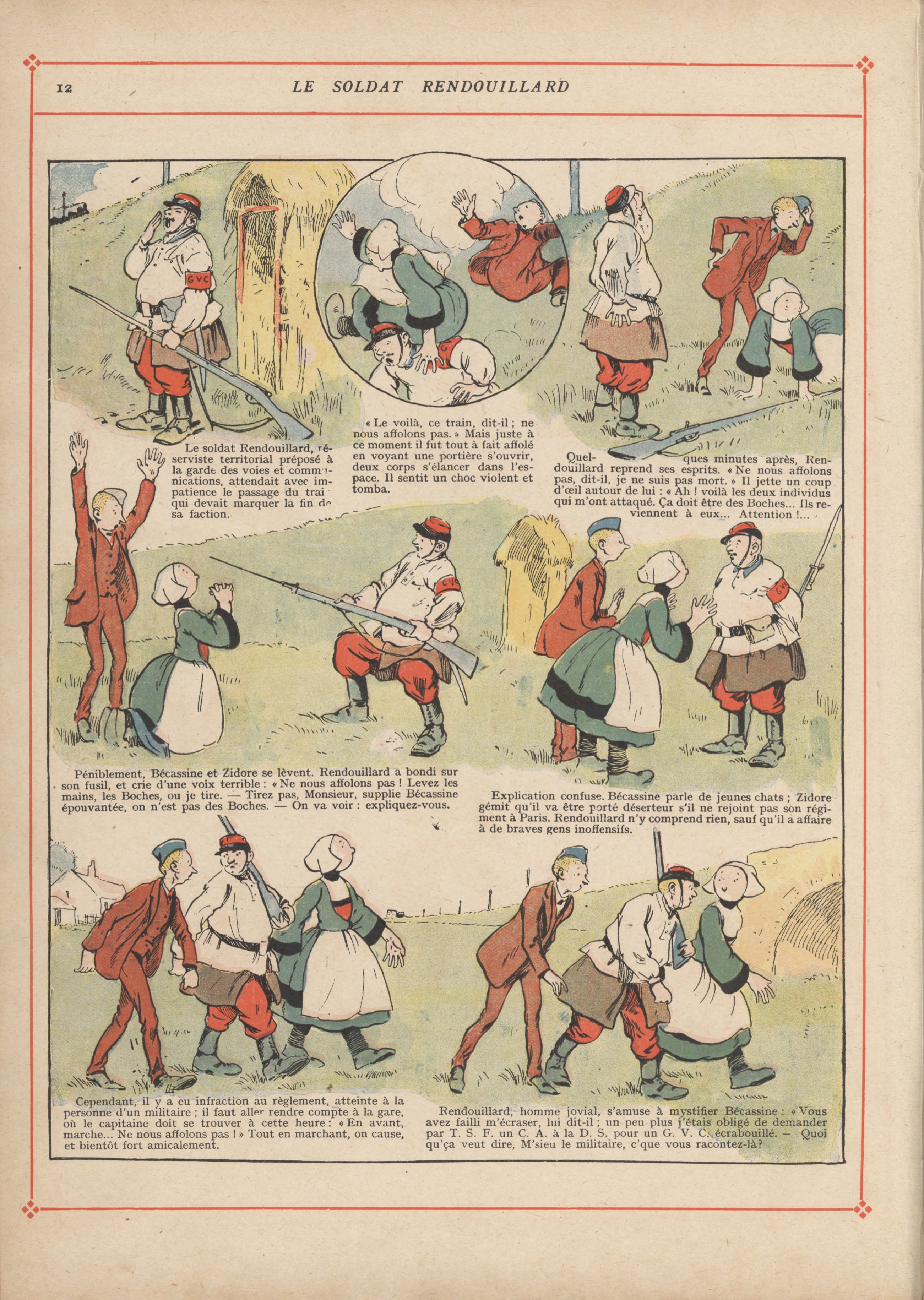 Bécassine – Bécassine pendant la guerre (1916), page 15. Caumery & J.-P. Pinchon. Domaine public.