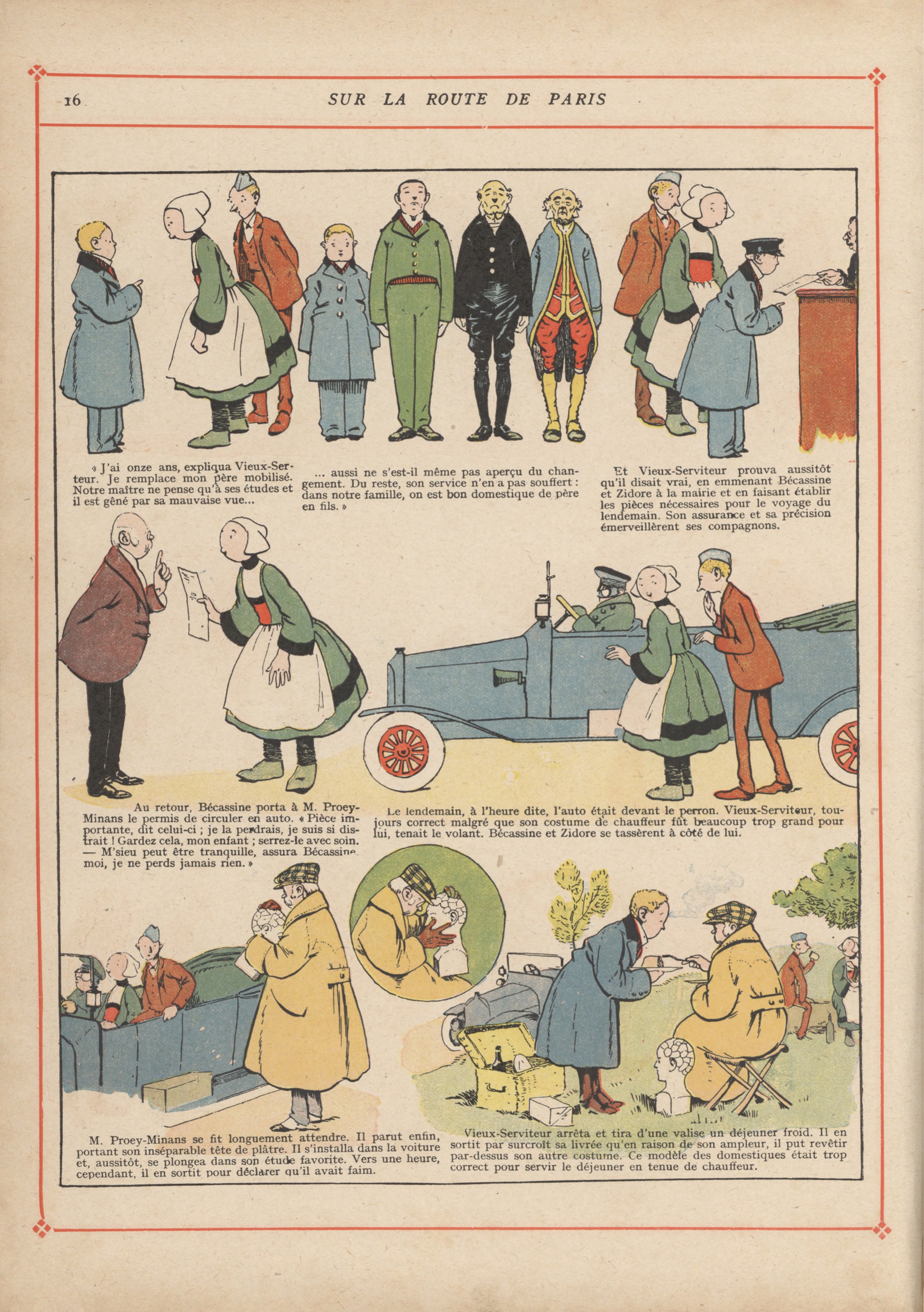 Bécassine – Bécassine pendant la guerre (1916), page 19. Caumery & J.-P. Pinchon. Domaine public.