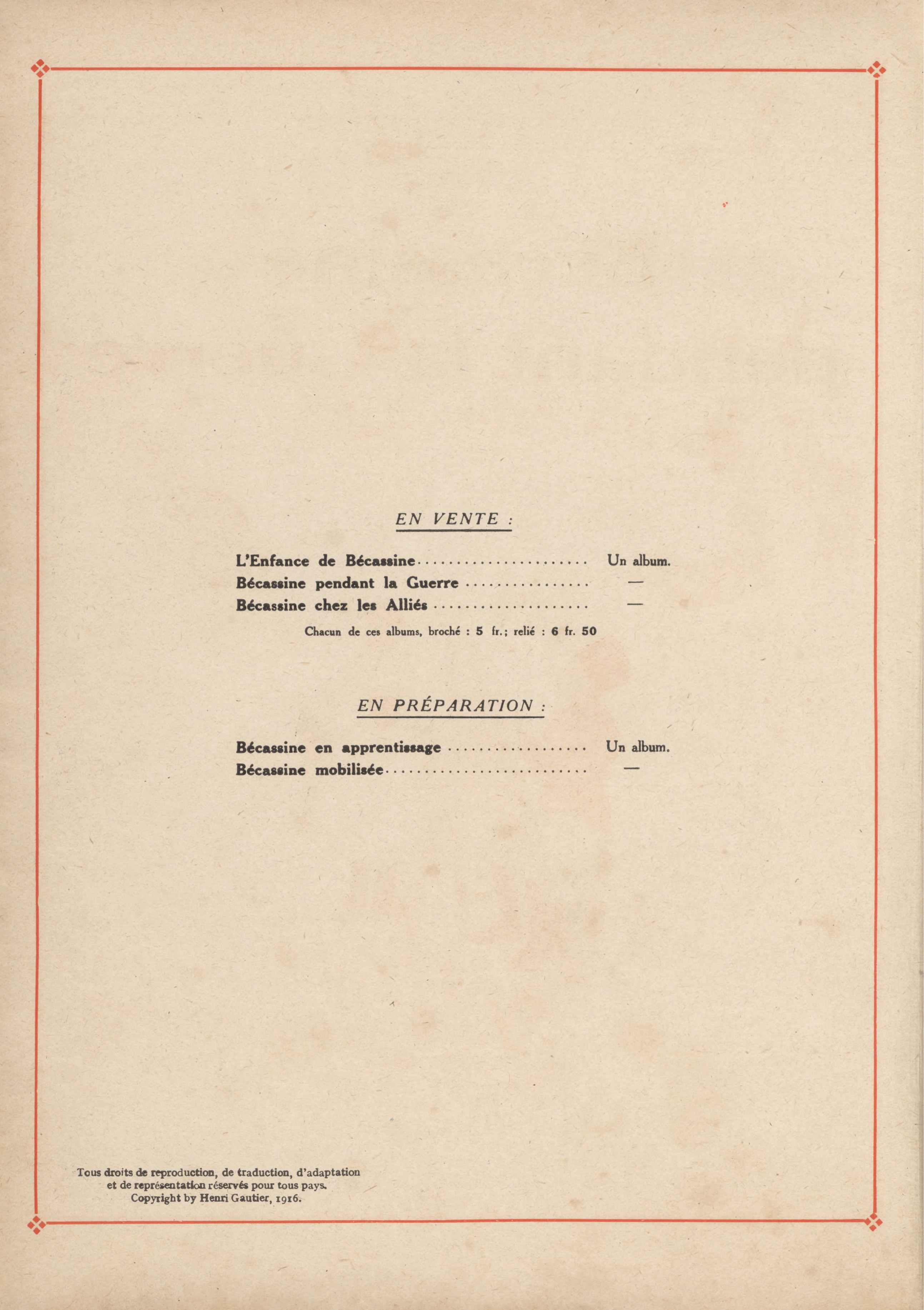 Bécassine – Bécassine pendant la guerre (1916), page 3. Caumery & J.-P. Pinchon. Domaine public.