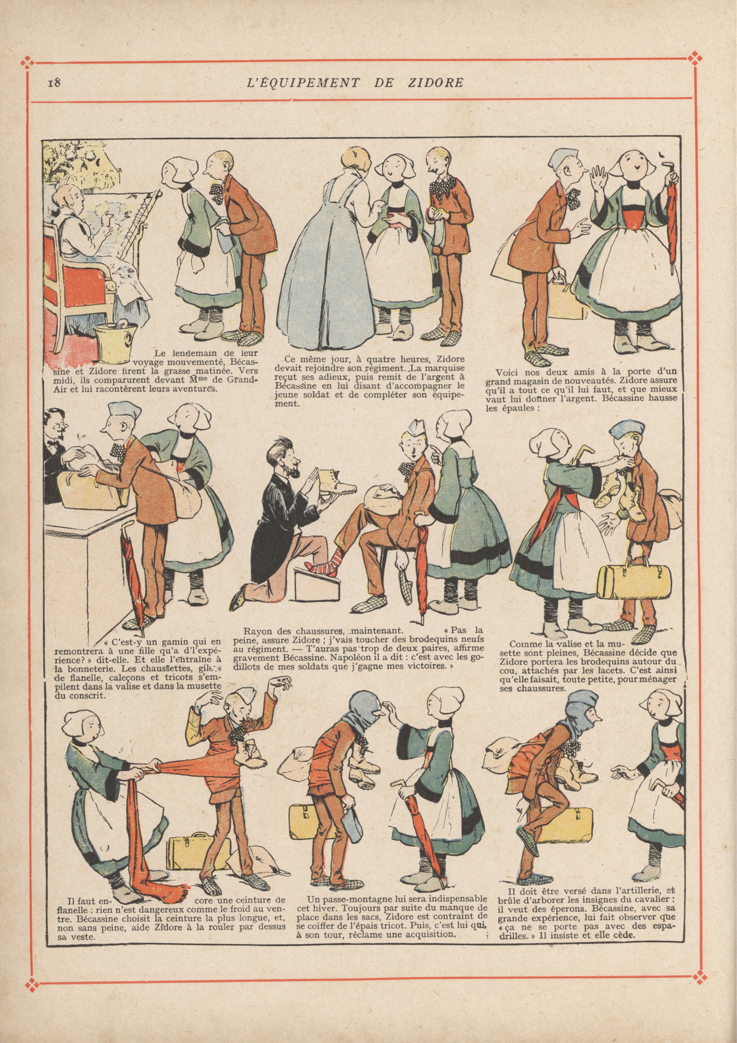Bécassine – Bécassine pendant la guerre (1916), page 21. Caumery & J.-P. Pinchon. Domaine public.