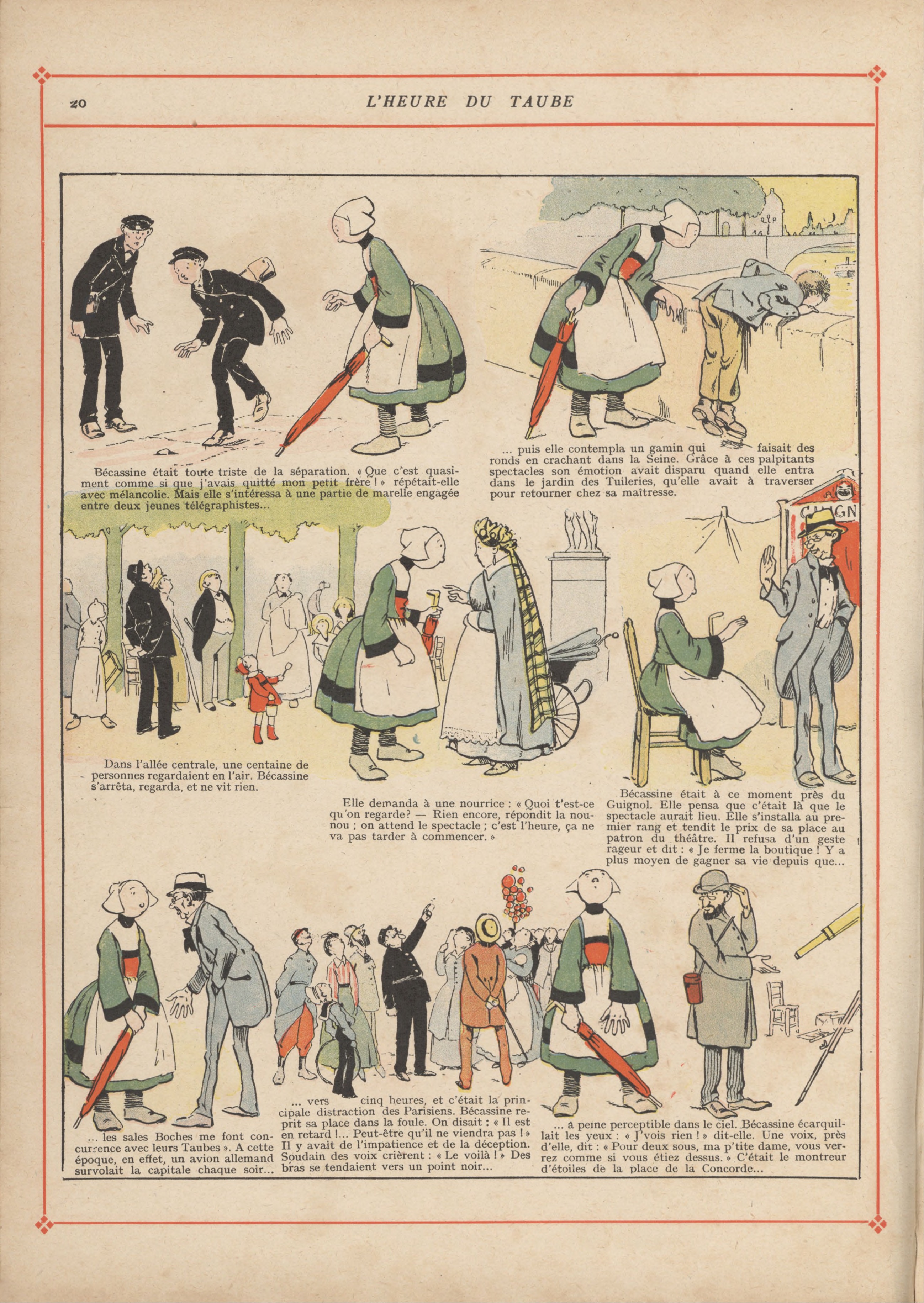 Bécassine – Bécassine pendant la guerre (1916), page 23. Caumery & J.-P. Pinchon. Domaine public.