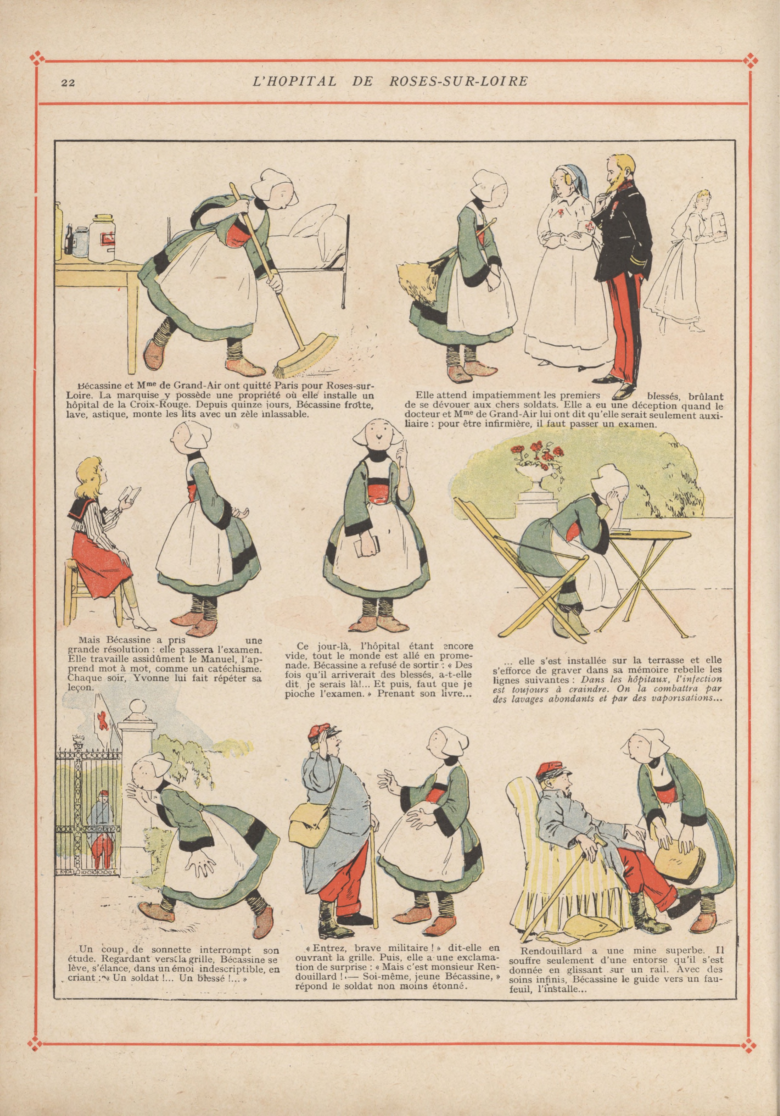 Bécassine – Bécassine pendant la guerre (1916), page 25. Caumery & J.-P. Pinchon. Domaine public.