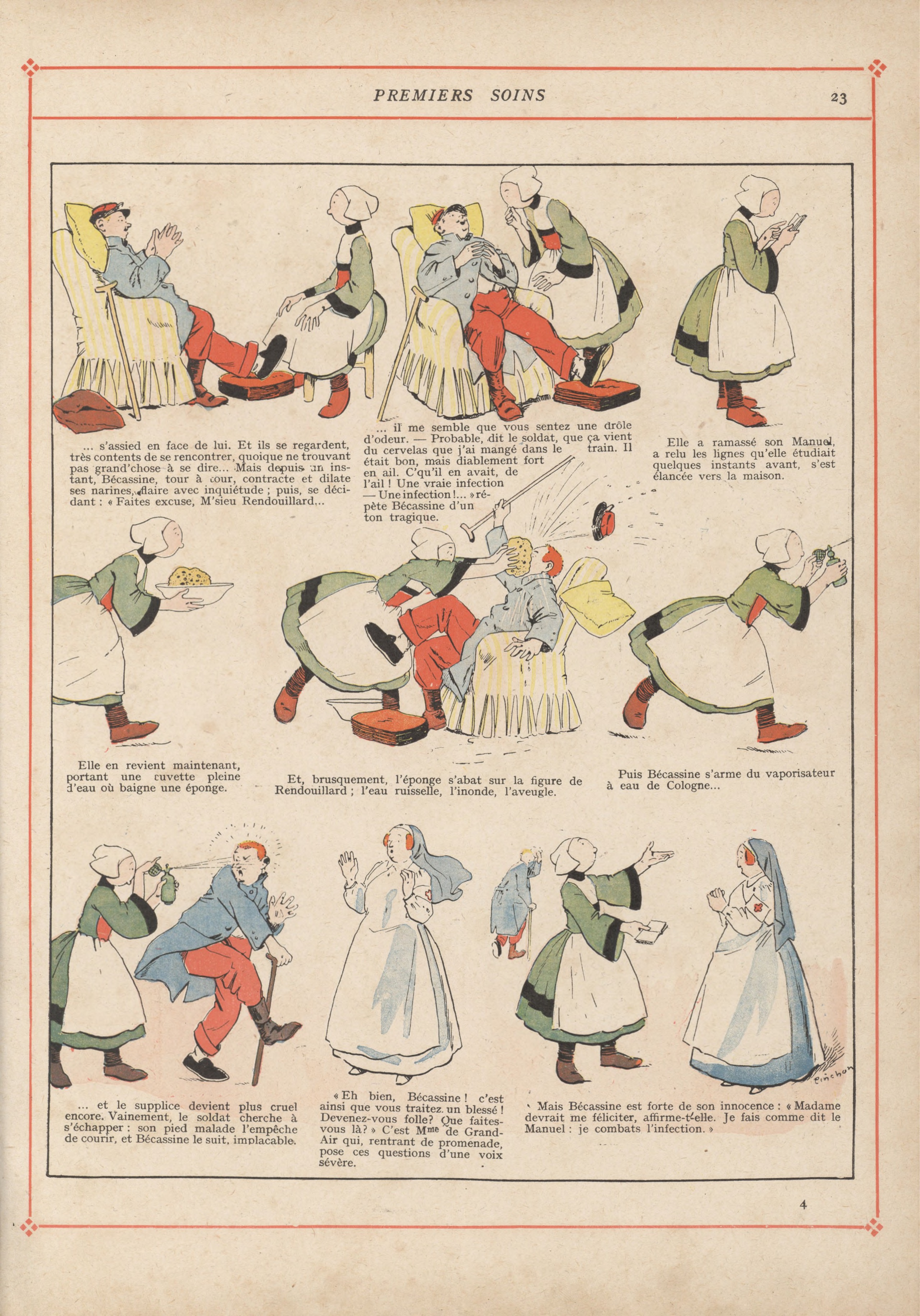 Bécassine – Bécassine pendant la guerre (1916), page 26. Caumery & J.-P. Pinchon. Domaine public.