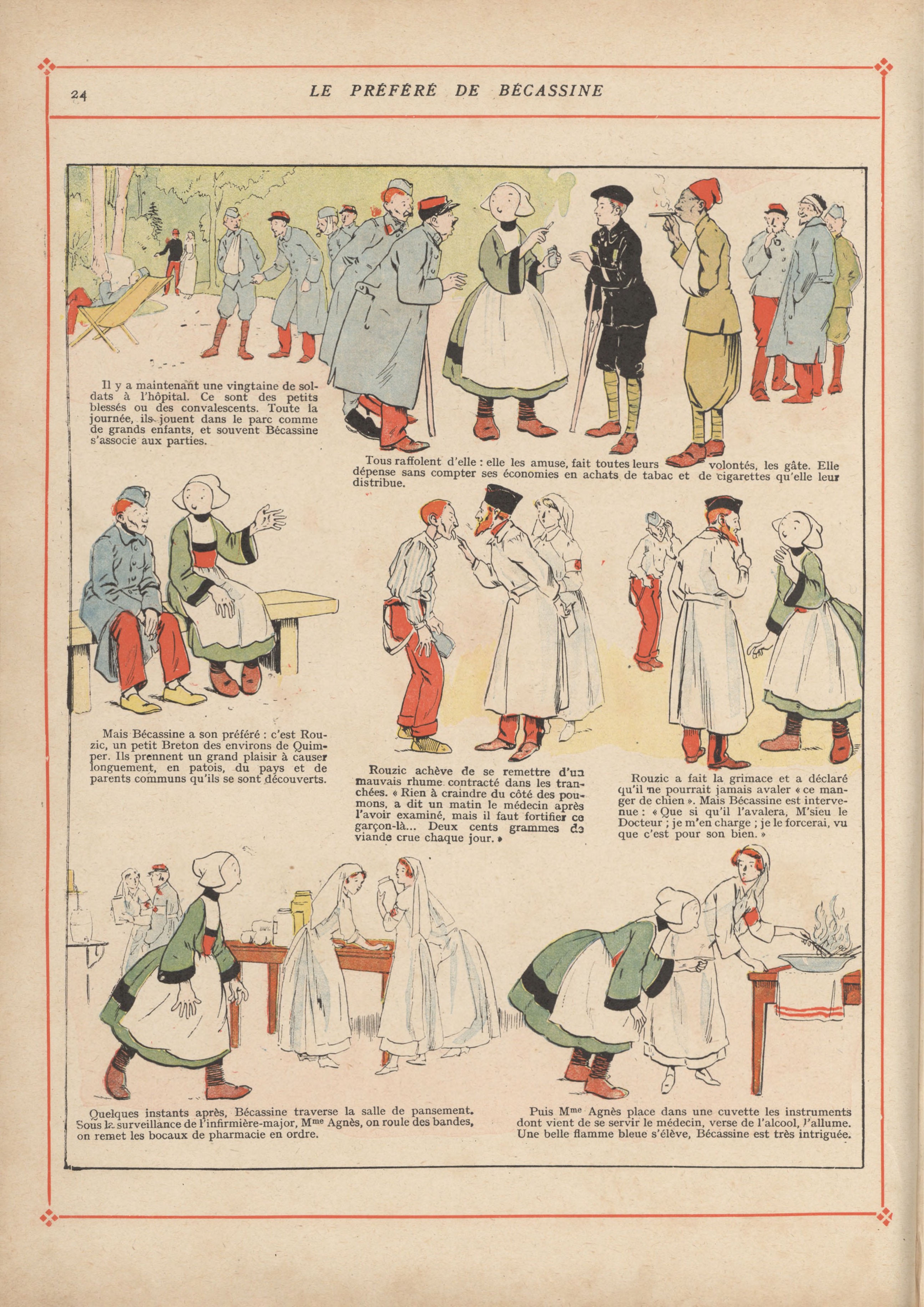 Bécassine – Bécassine pendant la guerre (1916), page 27. Caumery & J.-P. Pinchon. Domaine public.