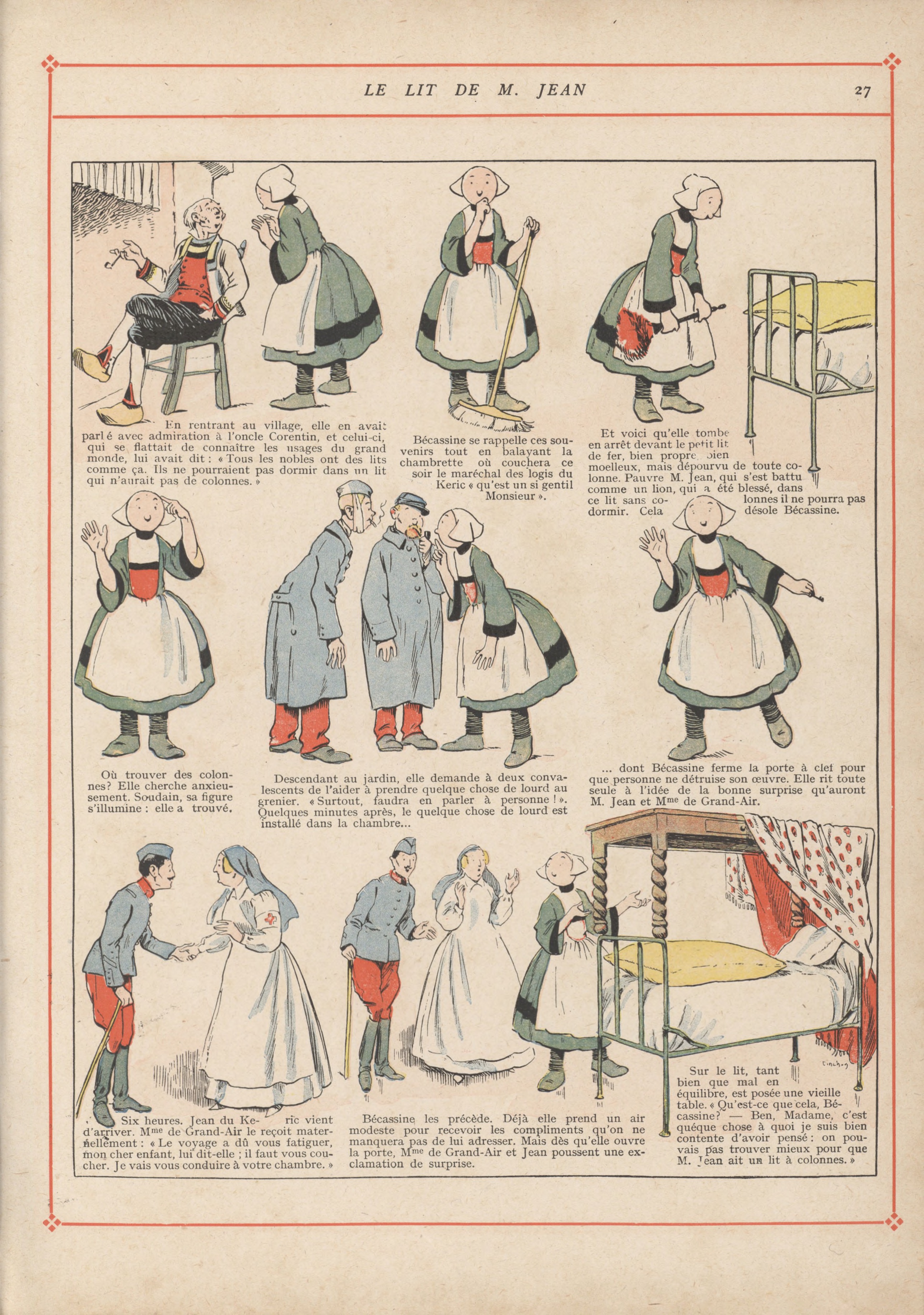 Bécassine – Bécassine pendant la guerre (1916), page 30. Caumery & J.-P. Pinchon. Domaine public.