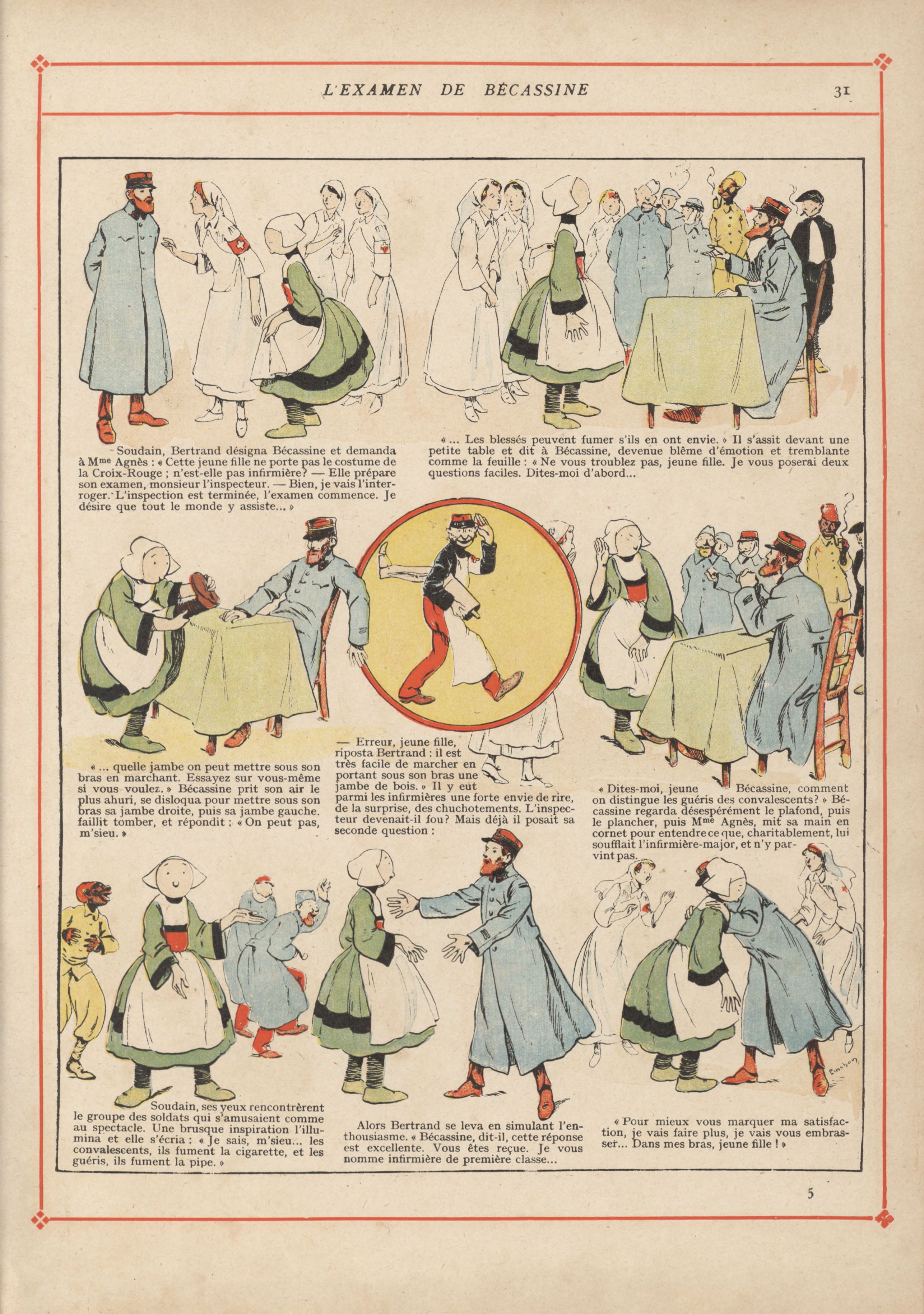 Bécassine – Bécassine pendant la guerre (1916), page 34. Caumery & J.-P. Pinchon. Domaine public.