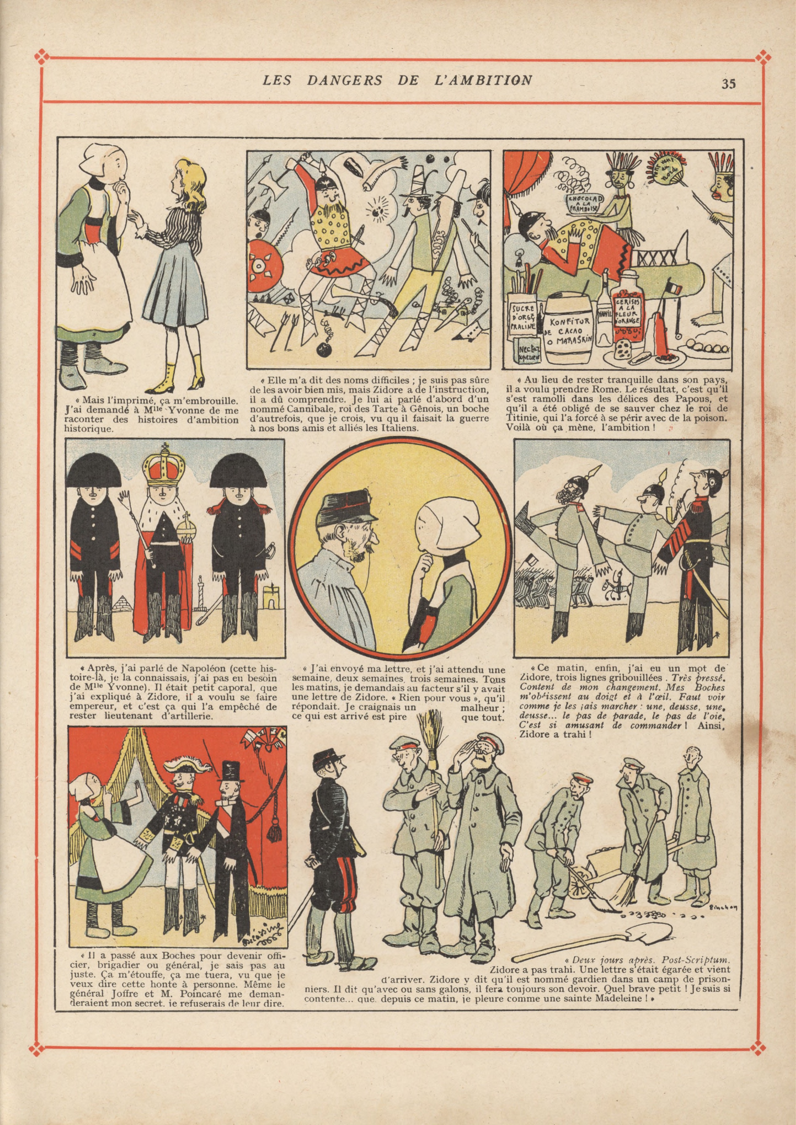 Bécassine – Bécassine pendant la guerre (1916), page 38. Caumery & J.-P. Pinchon. Domaine public.