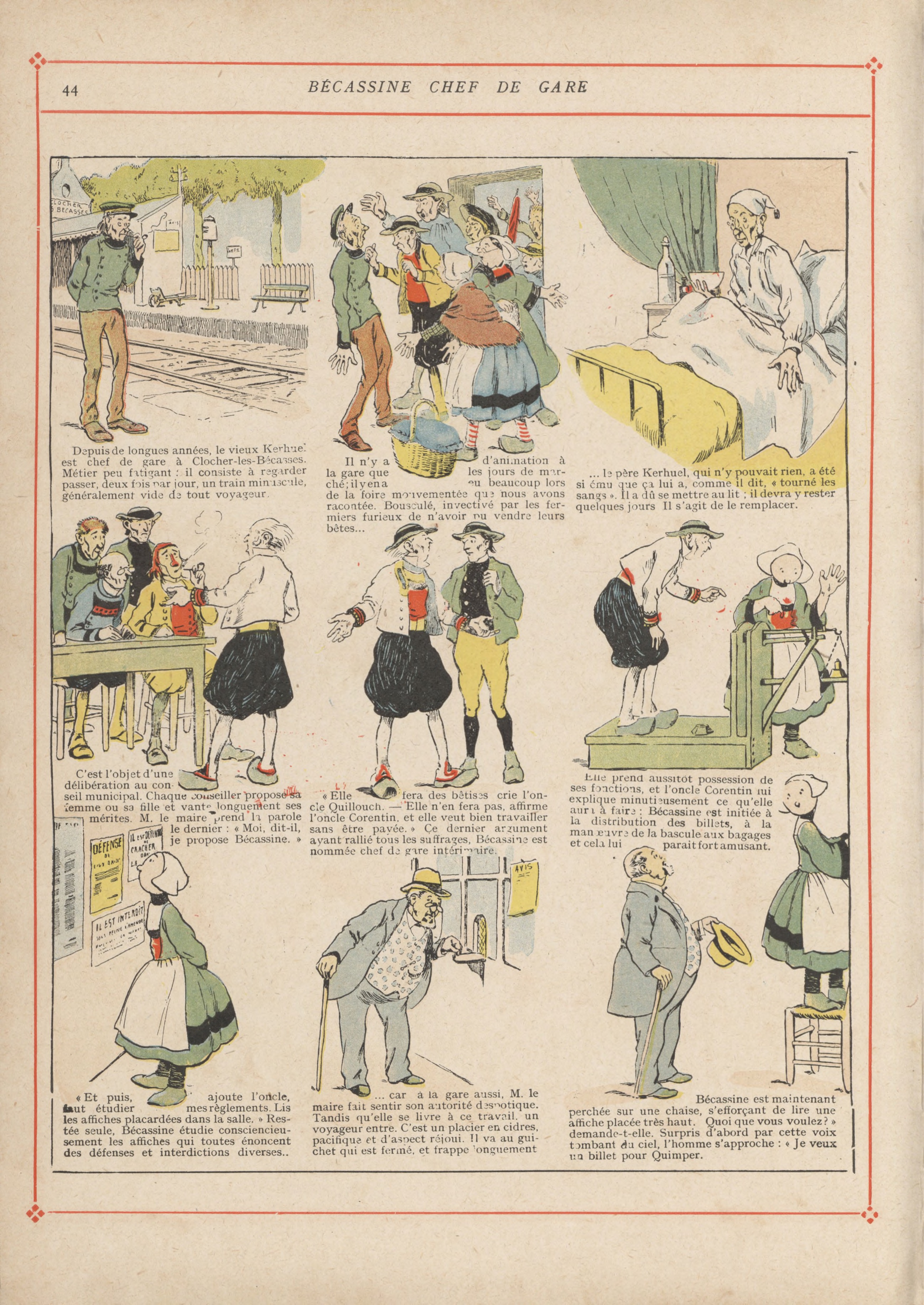 Bécassine – Bécassine pendant la guerre (1916), page 47. Caumery & J.-P. Pinchon. Domaine public.
