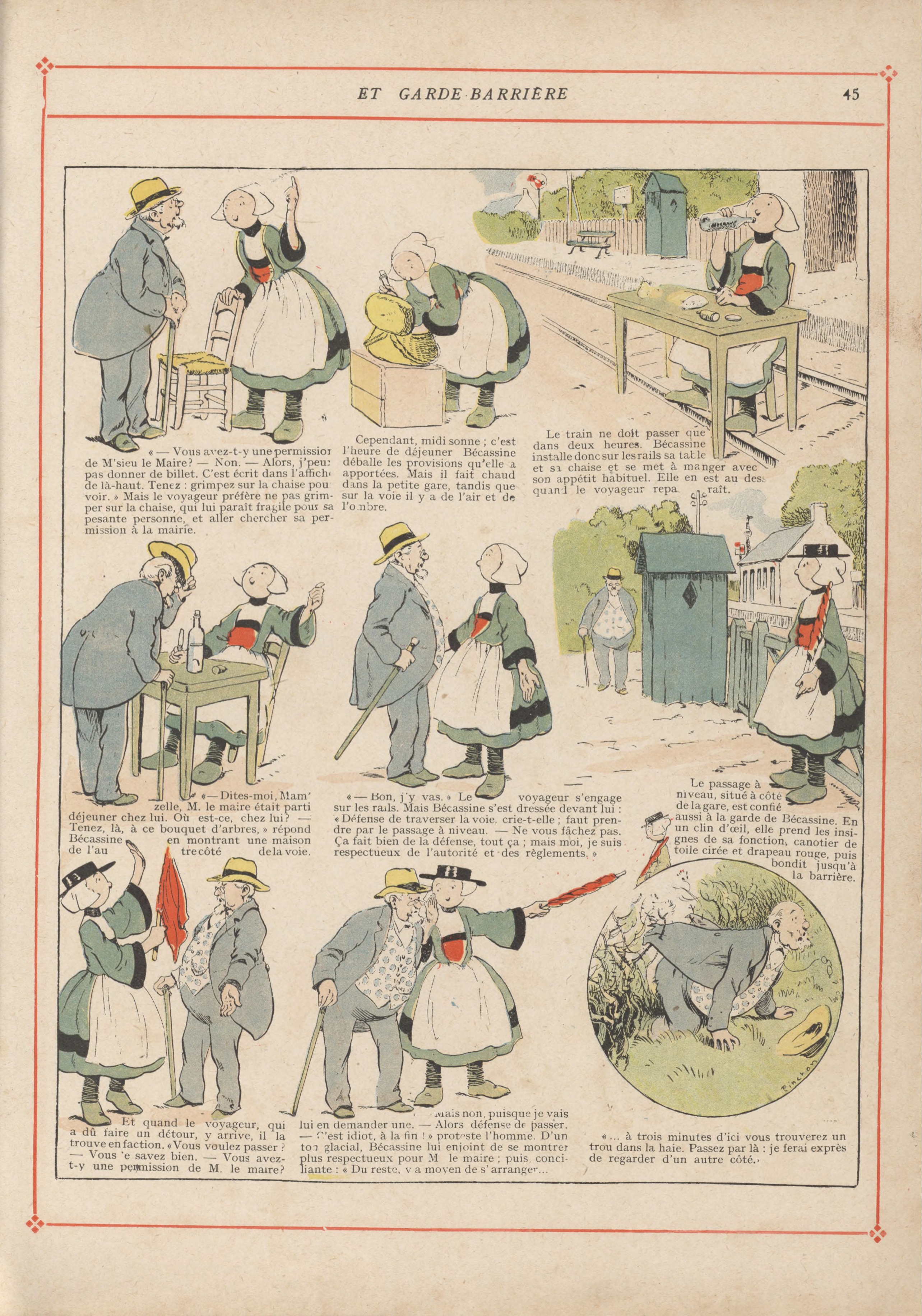 Bécassine – Bécassine pendant la guerre (1916), page 48. Caumery & J.-P. Pinchon. Domaine public.