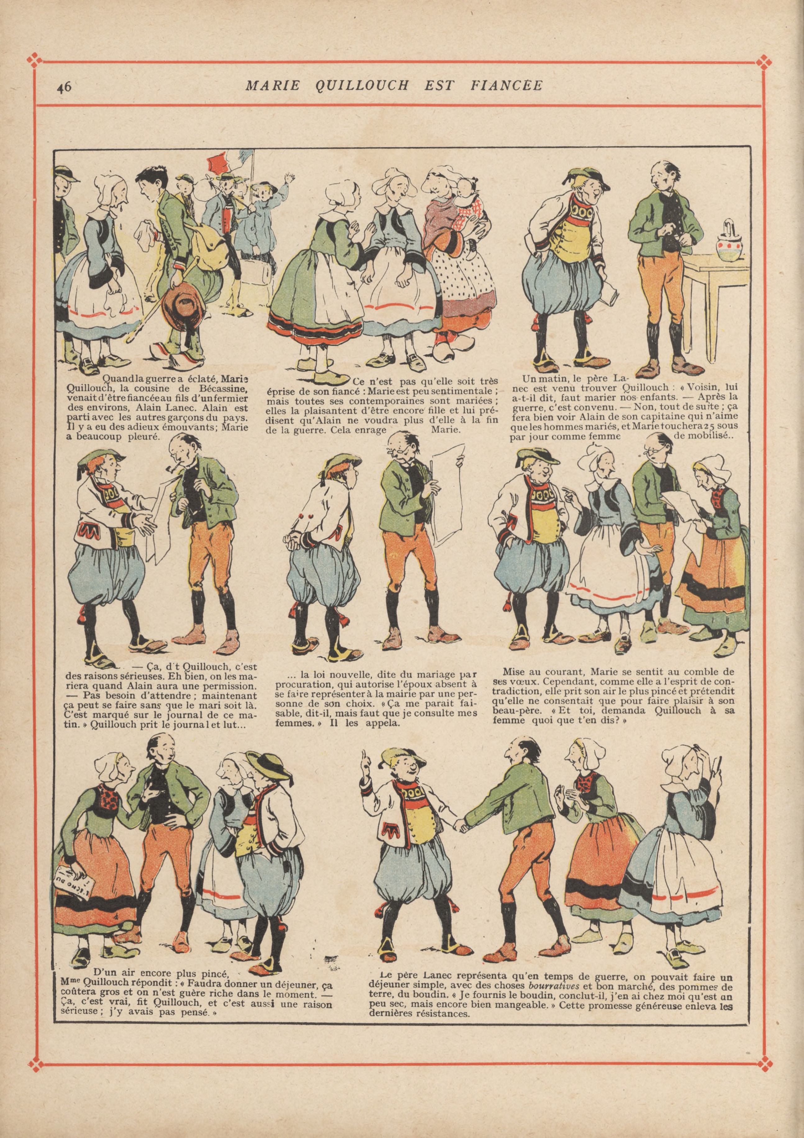 Bécassine – Bécassine pendant la guerre (1916), page 49. Caumery & J.-P. Pinchon. Domaine public.