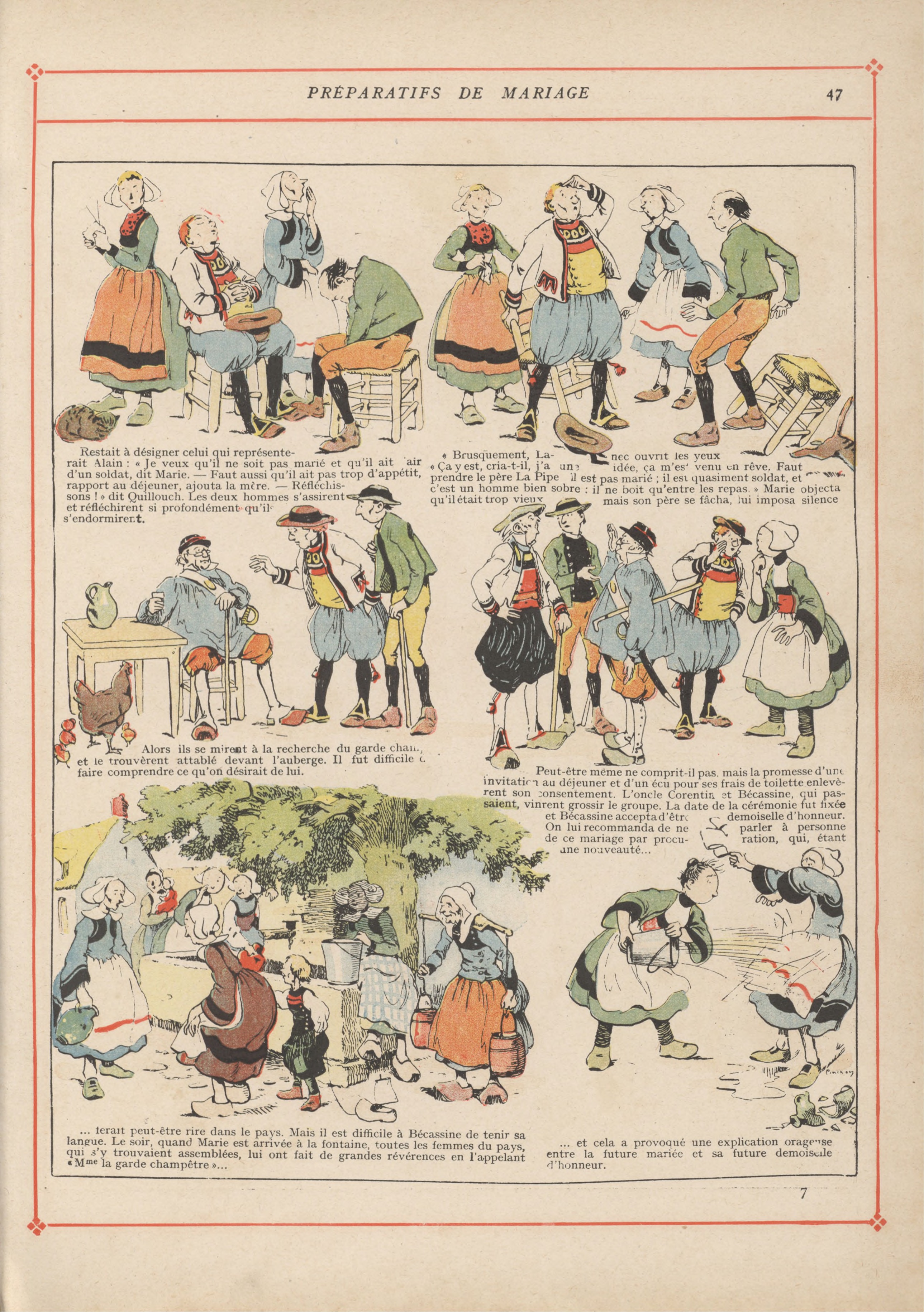 Bécassine – Bécassine pendant la guerre (1916), page 50. Caumery & J.-P. Pinchon. Domaine public.
