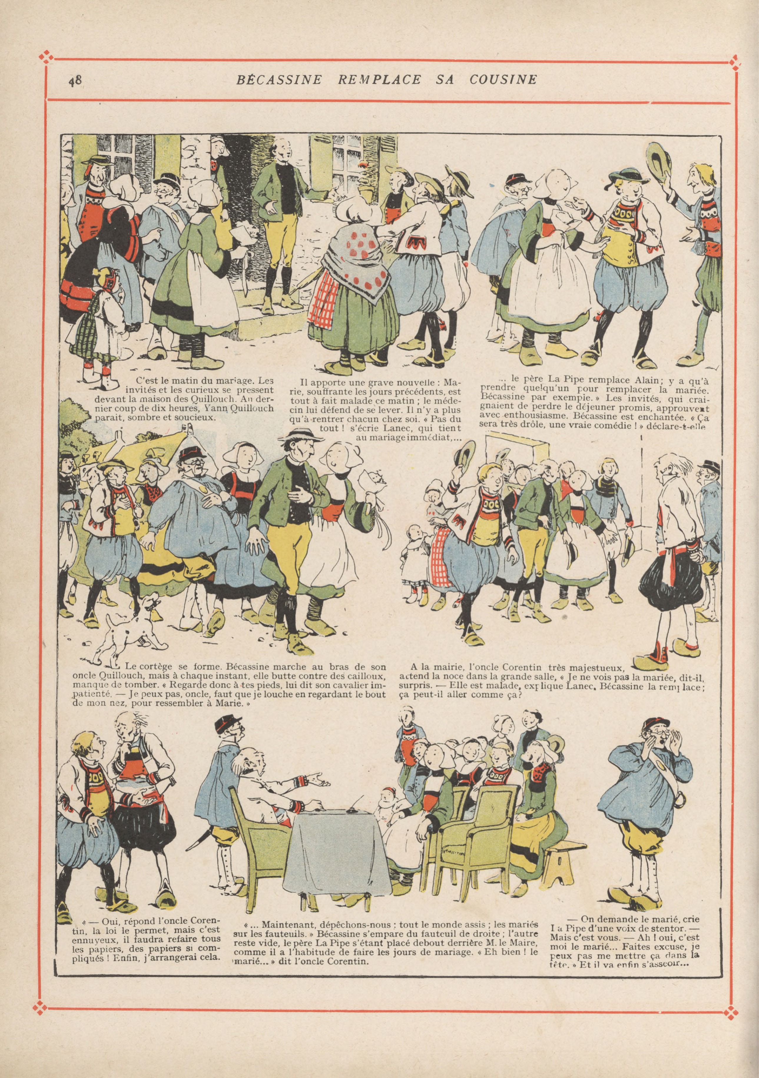 Bécassine – Bécassine pendant la guerre (1916), page 51. Caumery & J.-P. Pinchon. Domaine public.