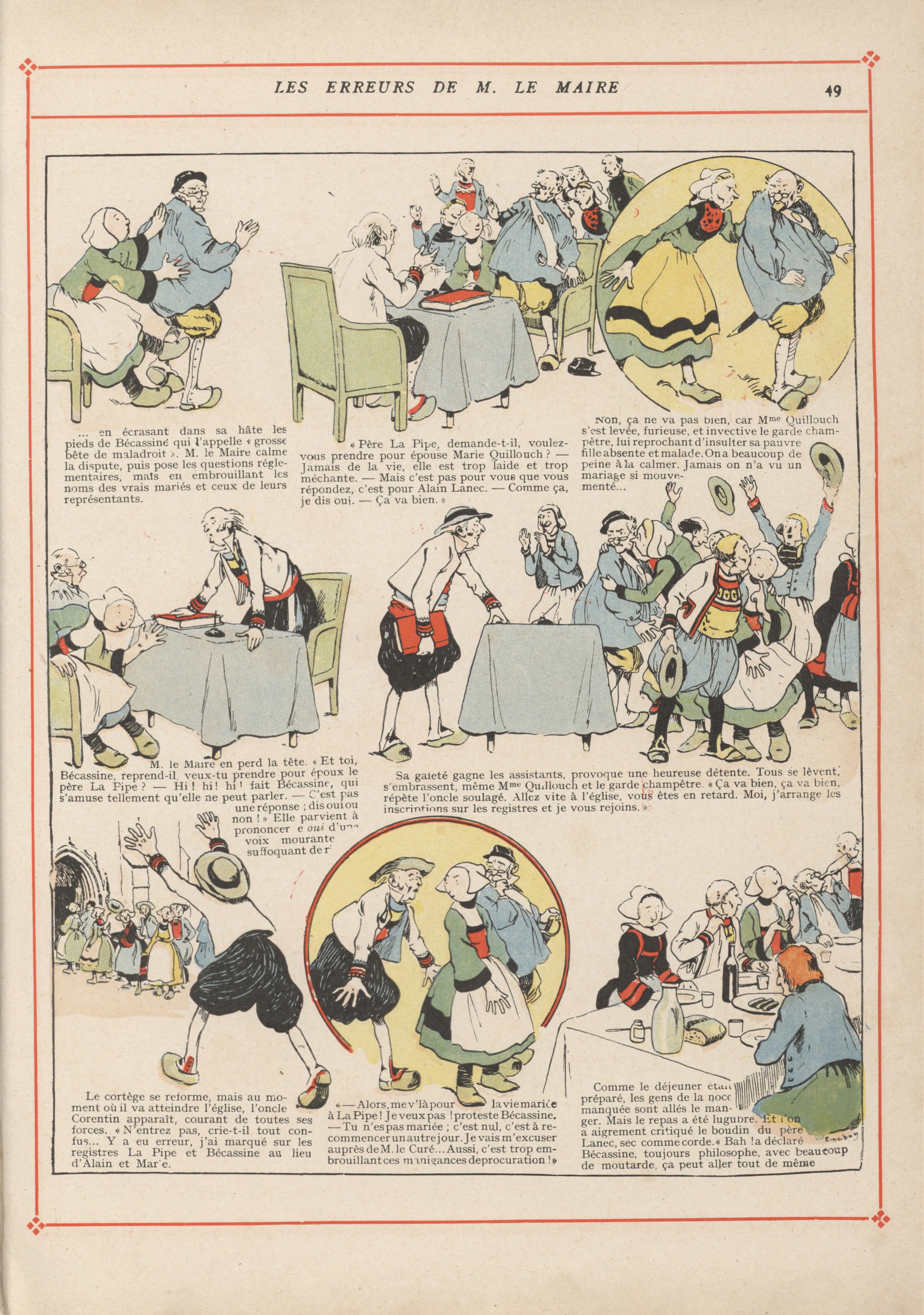 Bécassine – Bécassine pendant la guerre (1916), page 52. Caumery & J.-P. Pinchon. Domaine public.