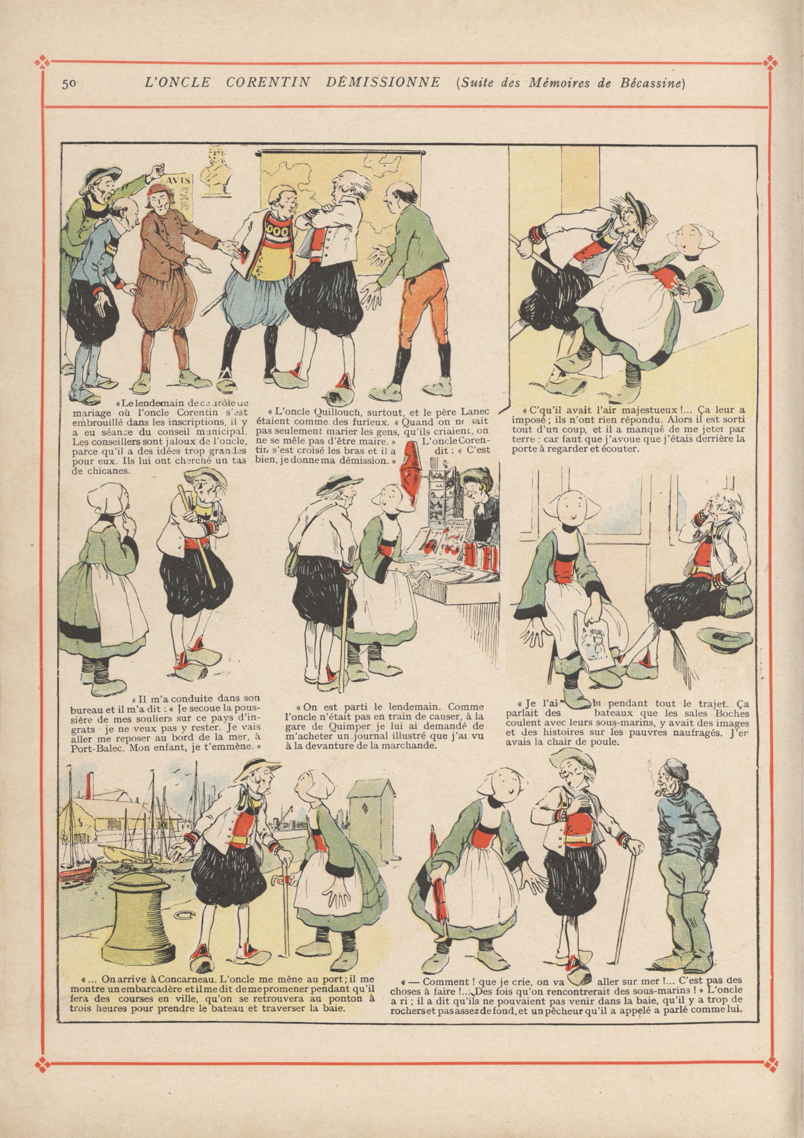 Bécassine – Bécassine pendant la guerre (1916), page 53. Caumery & J.-P. Pinchon. Domaine public.