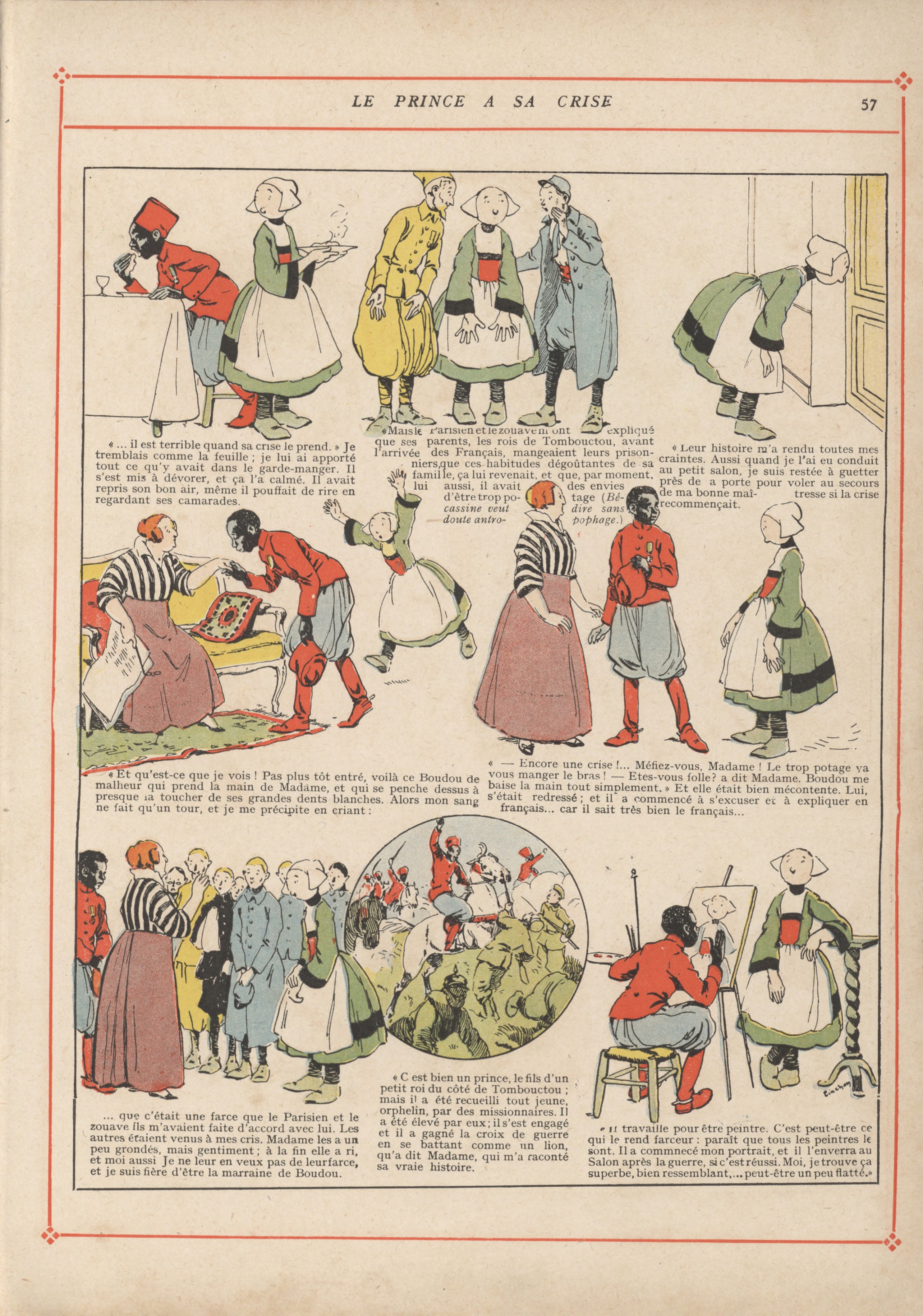 Bécassine – Bécassine pendant la guerre (1916), page 60. Caumery & J.-P. Pinchon. Domaine public.