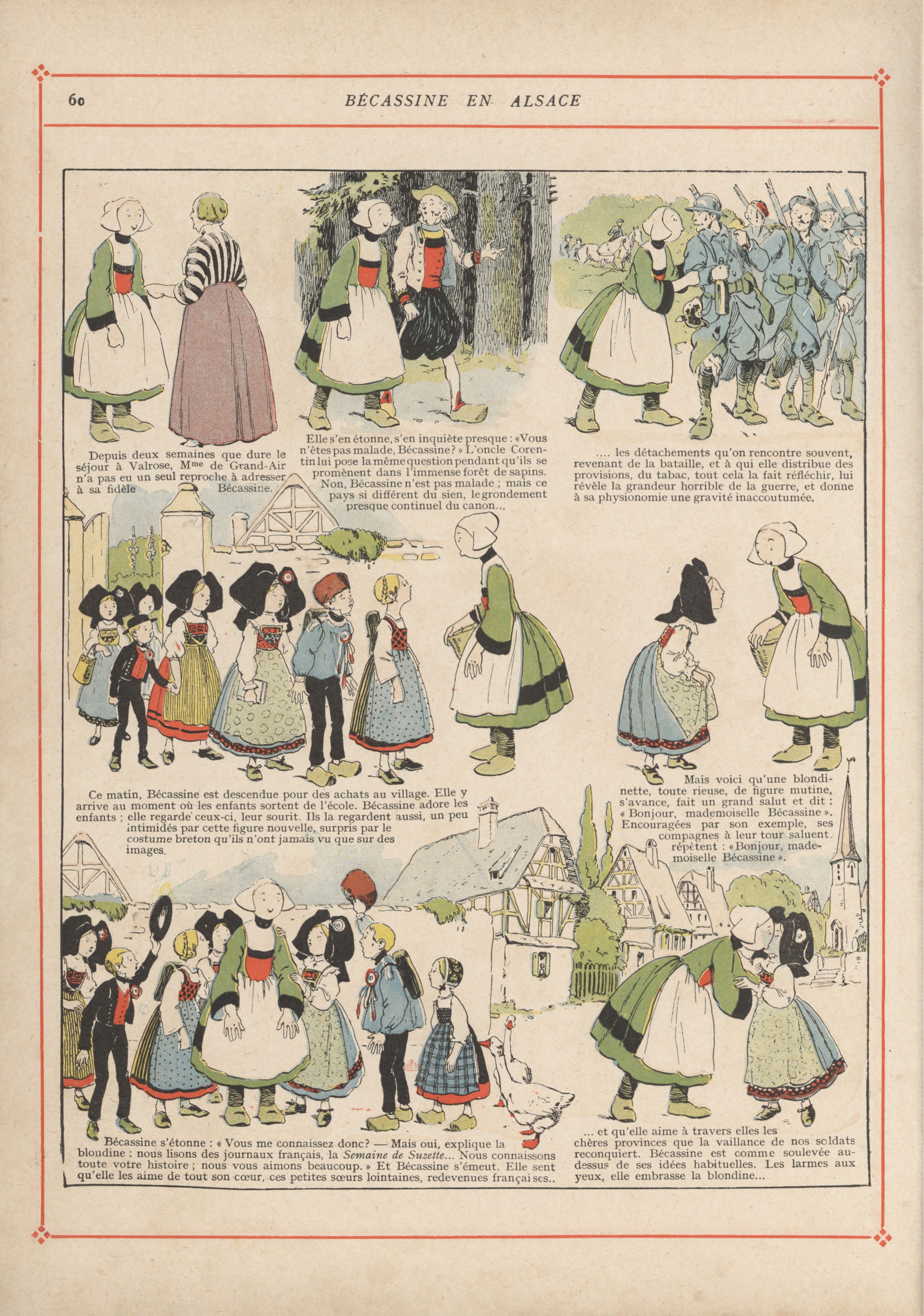 Bécassine – Bécassine pendant la guerre (1916), page 63. Caumery & J.-P. Pinchon. Domaine public.