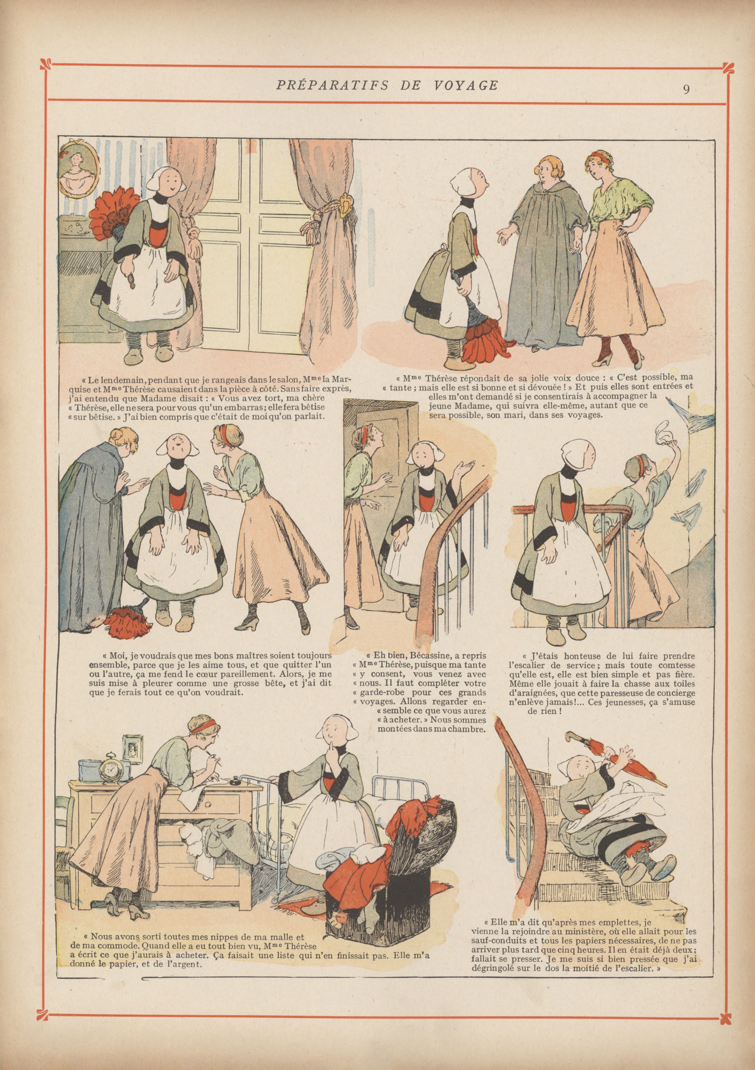 Bécassine – Bécassine chez les Alliés (1917), page 12. Caumery & J.-P. Pinchon. Domaine public.