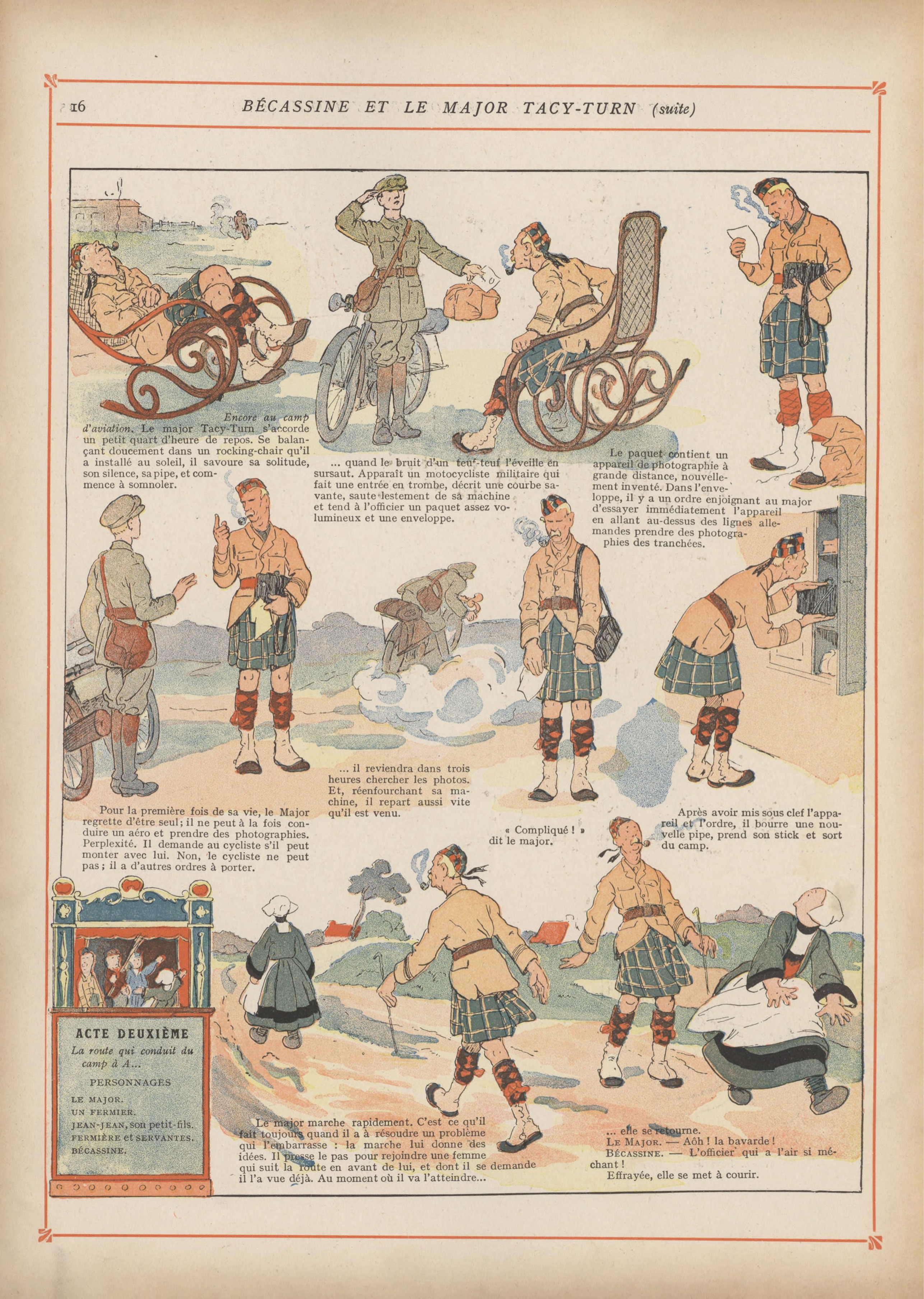 Bécassine – Bécassine chez les Alliés (1917), page 19. Caumery & J.-P. Pinchon. Domaine public.
