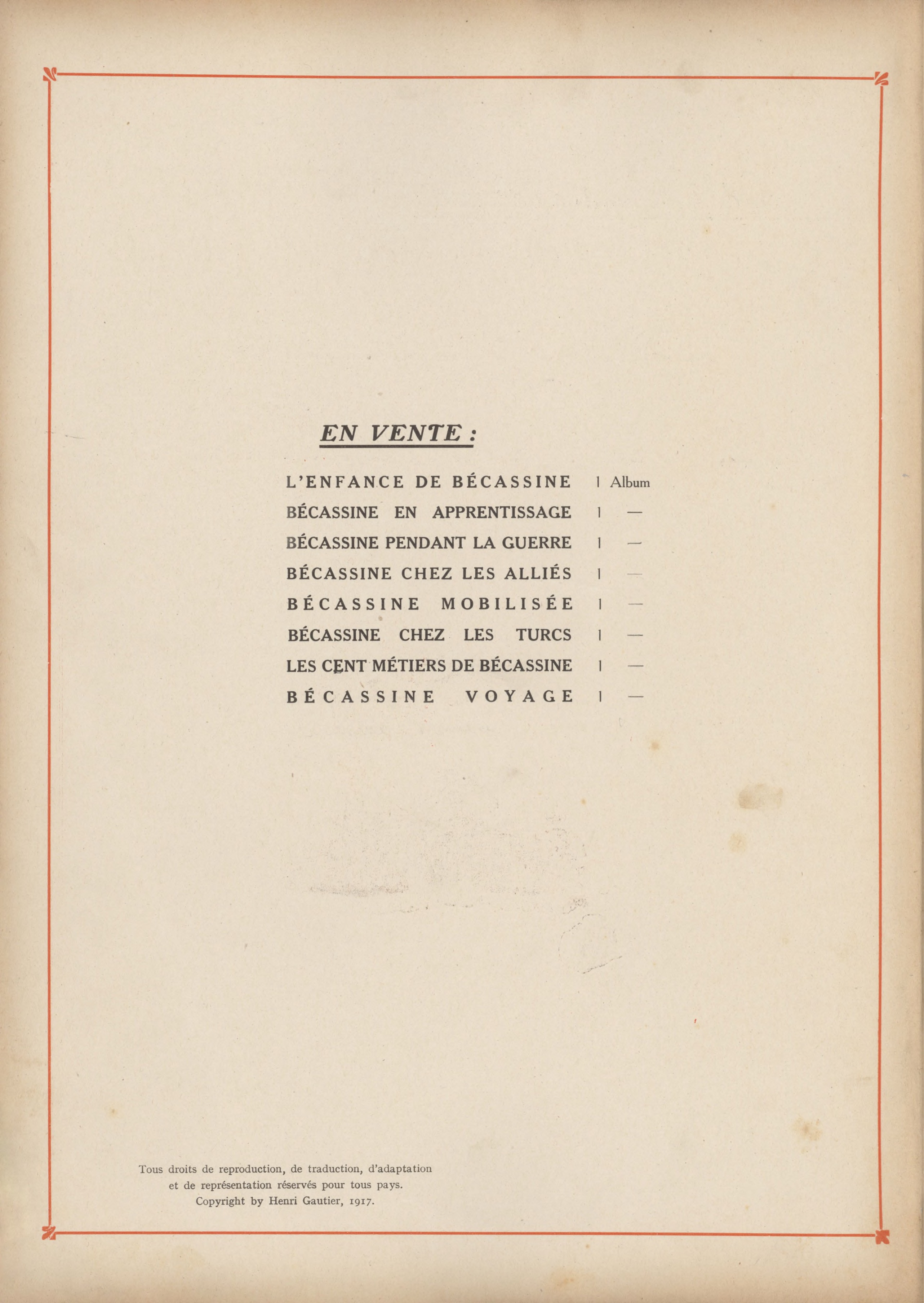 Bécassine – Bécassine chez les Alliés (1917), page 3. Caumery & J.-P. Pinchon. Domaine public.
