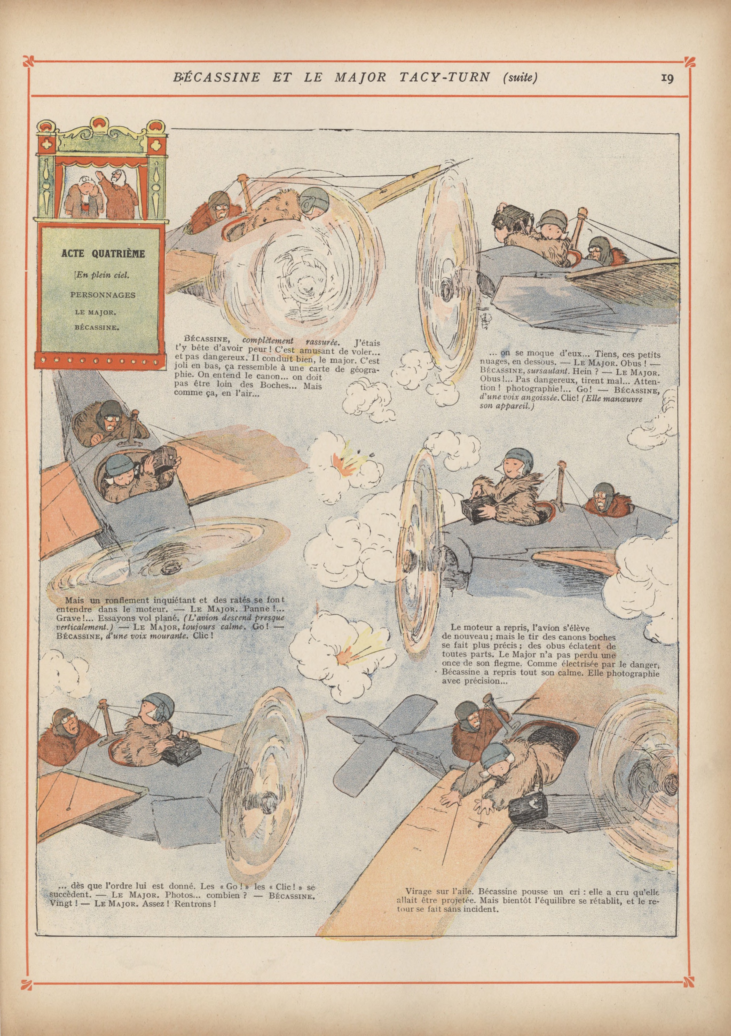 Bécassine – Bécassine chez les Alliés (1917), page 22. Caumery & J.-P. Pinchon. Domaine public.