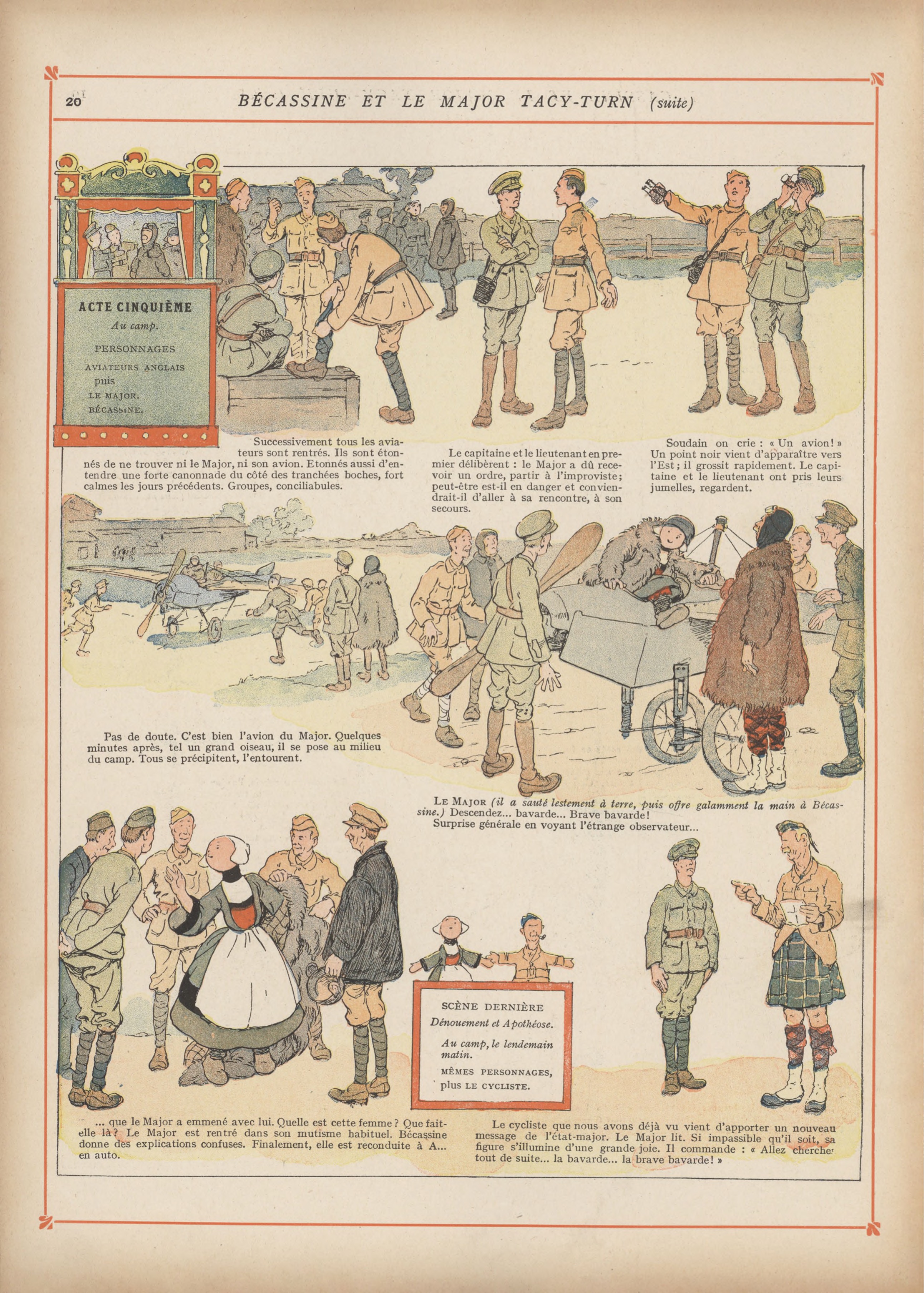 Bécassine – Bécassine chez les Alliés (1917), page 23. Caumery & J.-P. Pinchon. Domaine public.