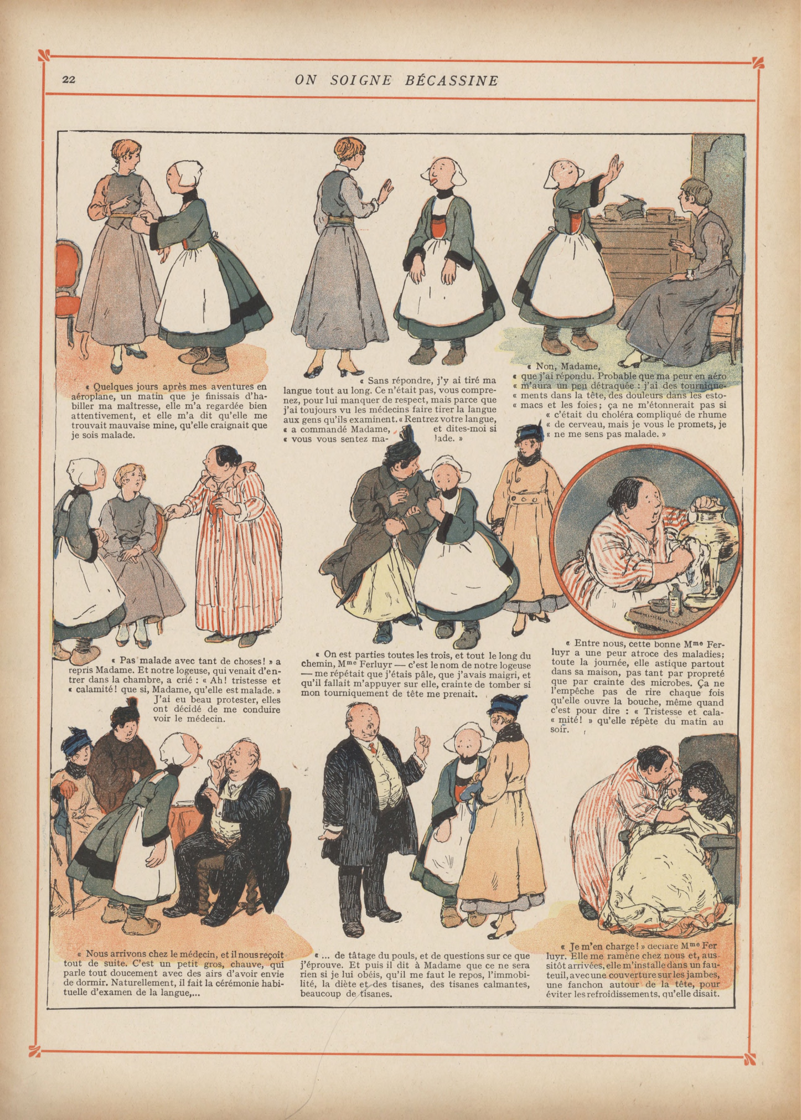 Bécassine – Bécassine chez les Alliés (1917), page 25. Caumery & J.-P. Pinchon. Domaine public.