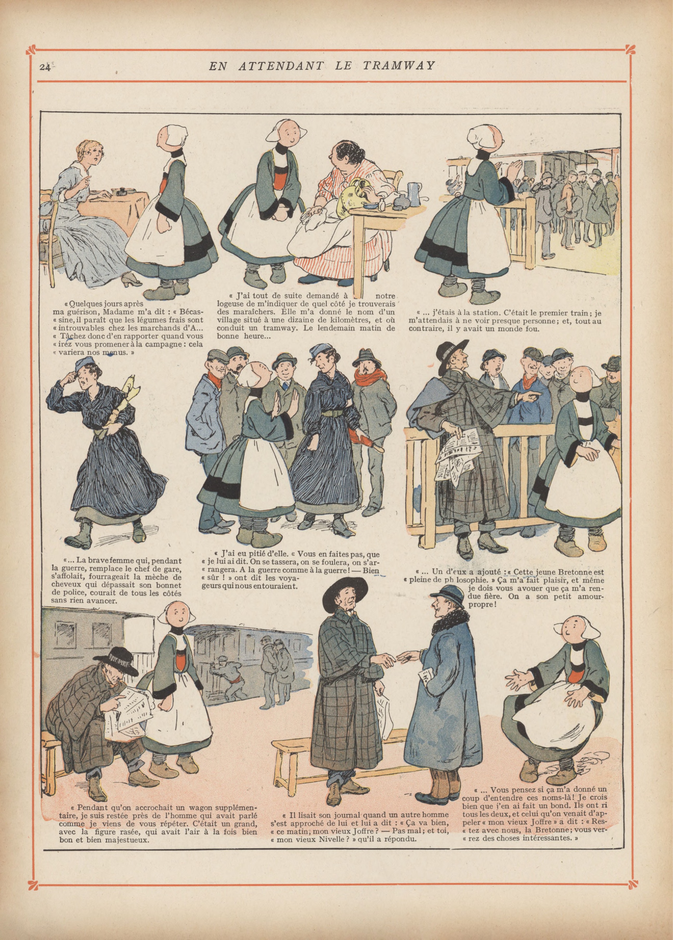 Bécassine – Bécassine chez les Alliés (1917), page 27. Caumery & J.-P. Pinchon. Domaine public.