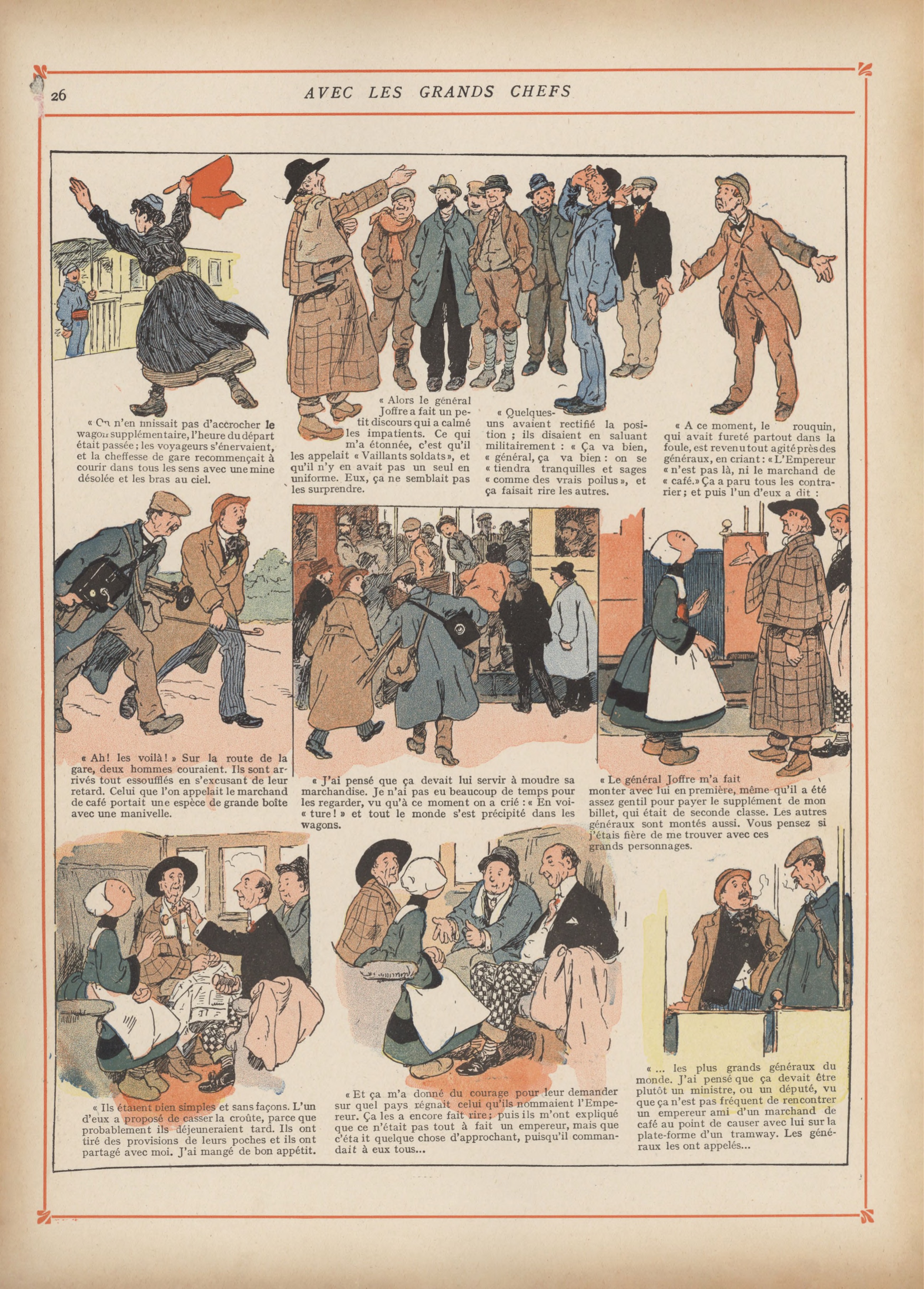 Bécassine – Bécassine chez les Alliés (1917), page 29. Caumery & J.-P. Pinchon. Domaine public.